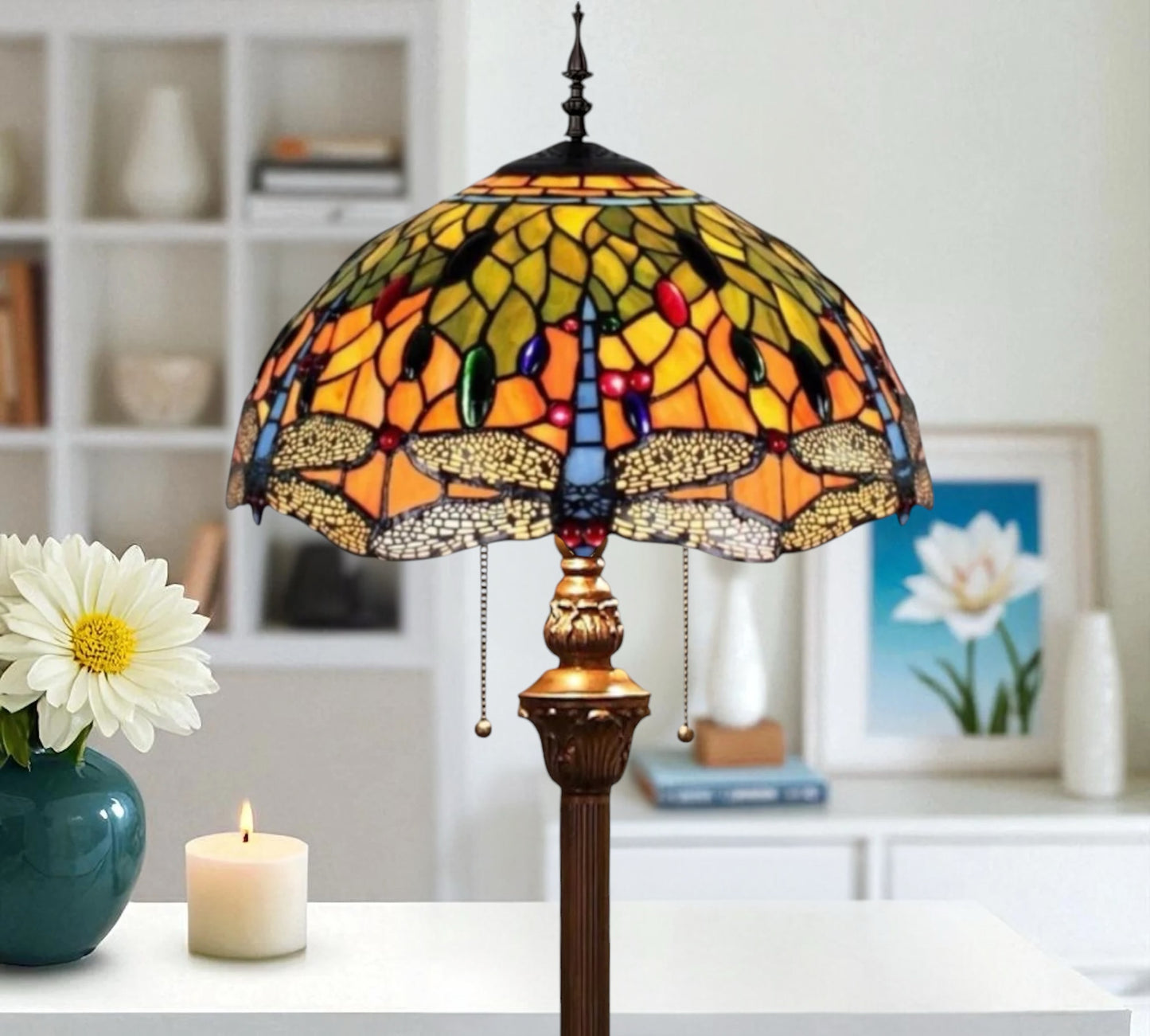 CDH Tiffany Floor Lamp (16034) 16" 40CM Shade