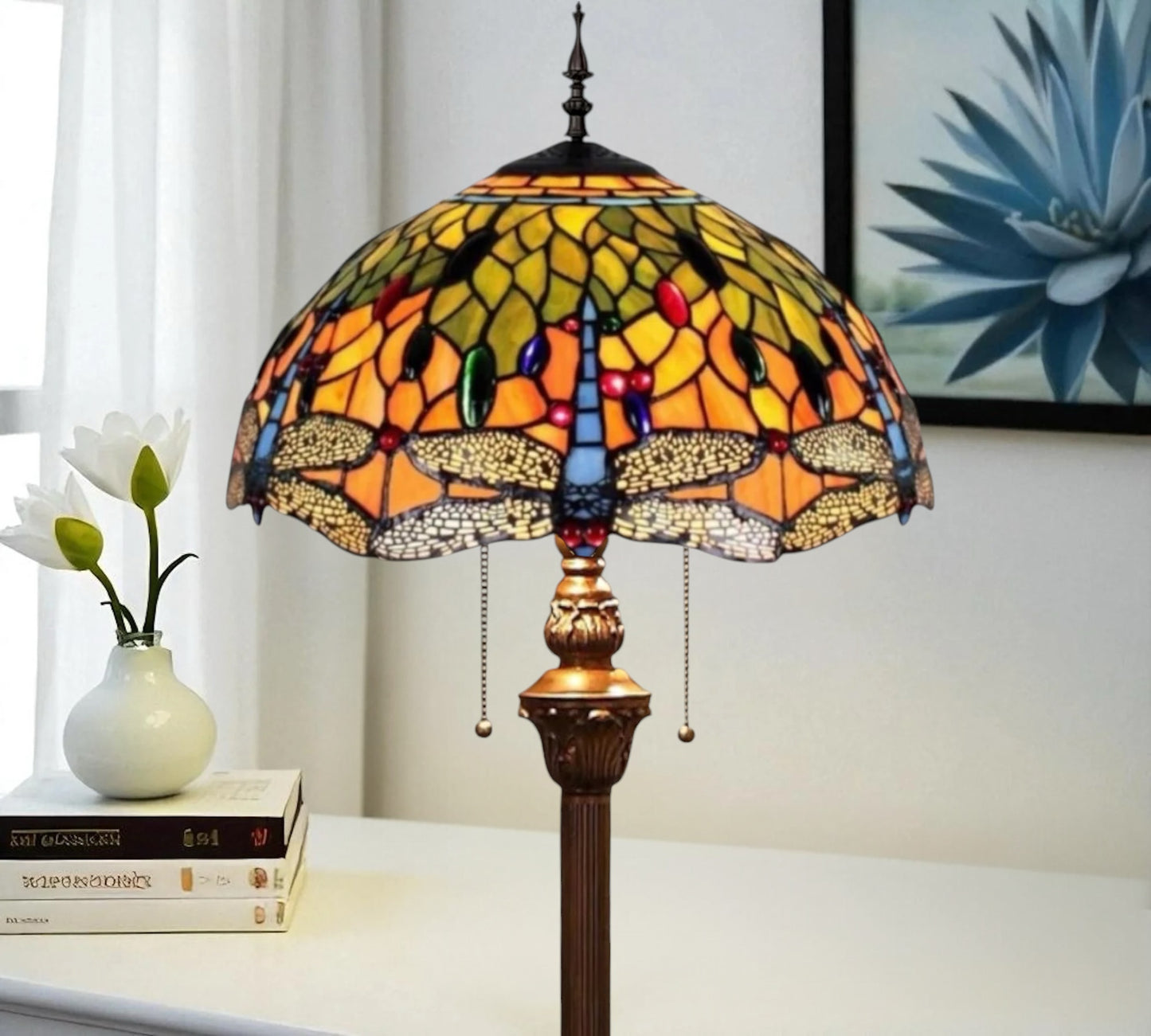 CDH Tiffany Floor Lamp (16034) 16" 40CM Shade