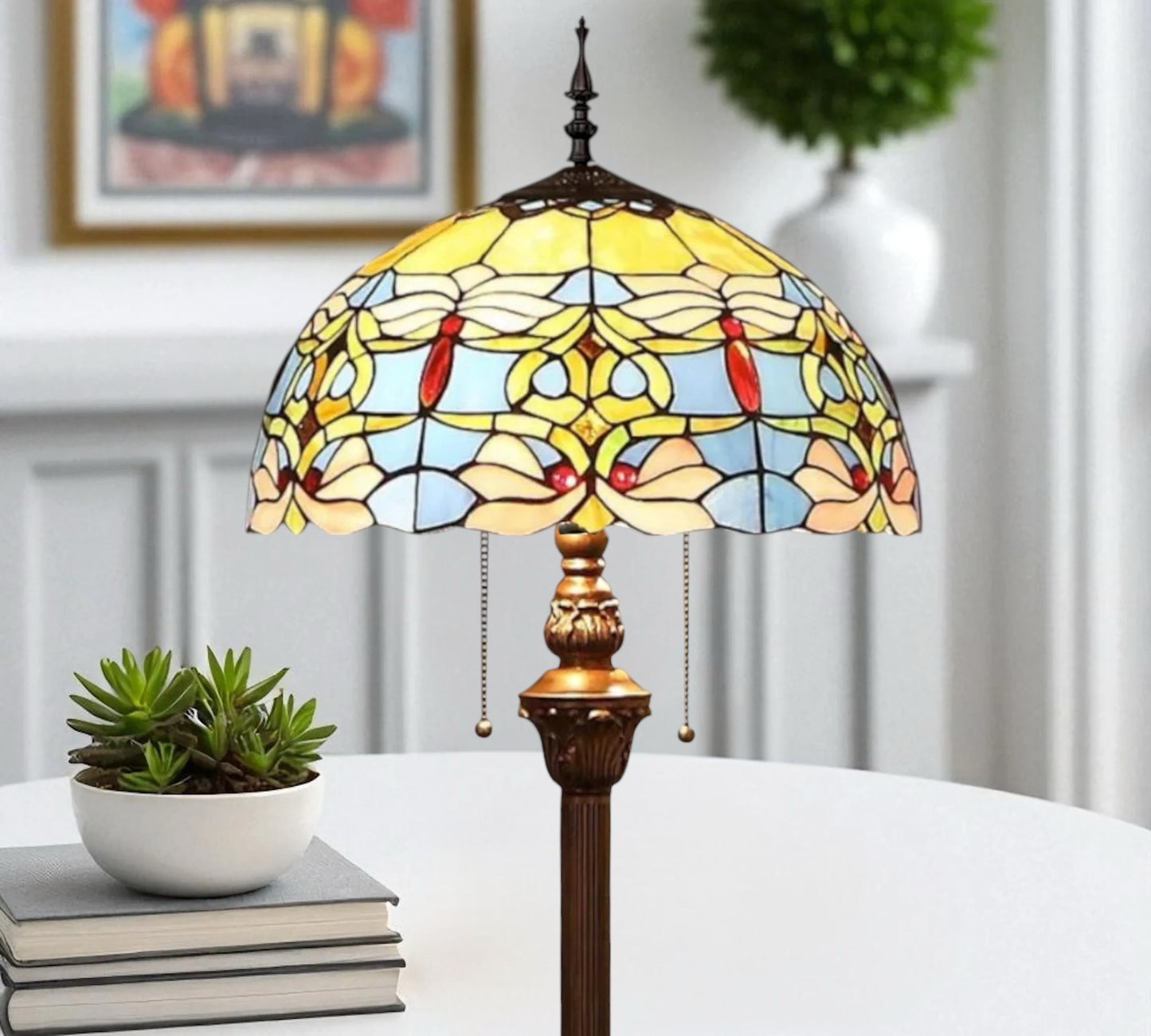 CDH Tiffany Floor Lamp (16016) 16" 40CM Shade
