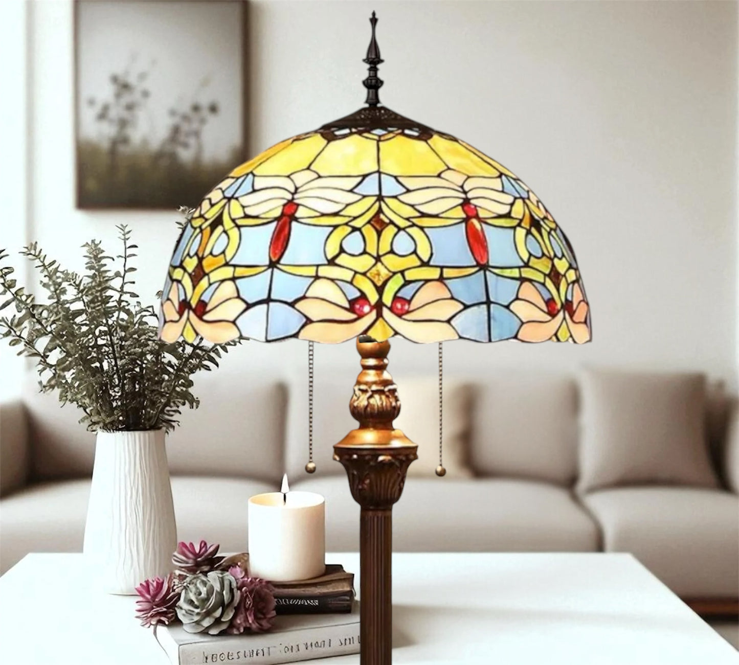 CDH Tiffany Floor Lamp (16016) 16" 40CM Shade