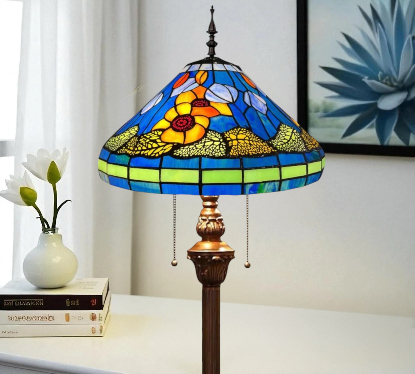 CDH Tiffany Floor Lamp (13003) 16" 40CM Shade