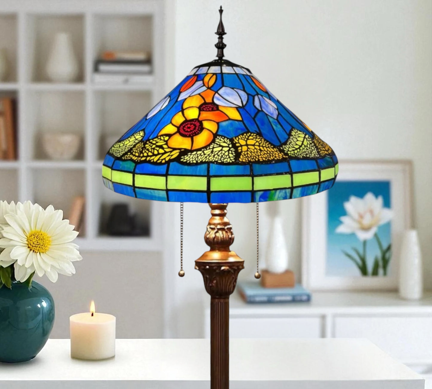 CDH Tiffany Floor Lamp (13003) 16" 40CM Shade