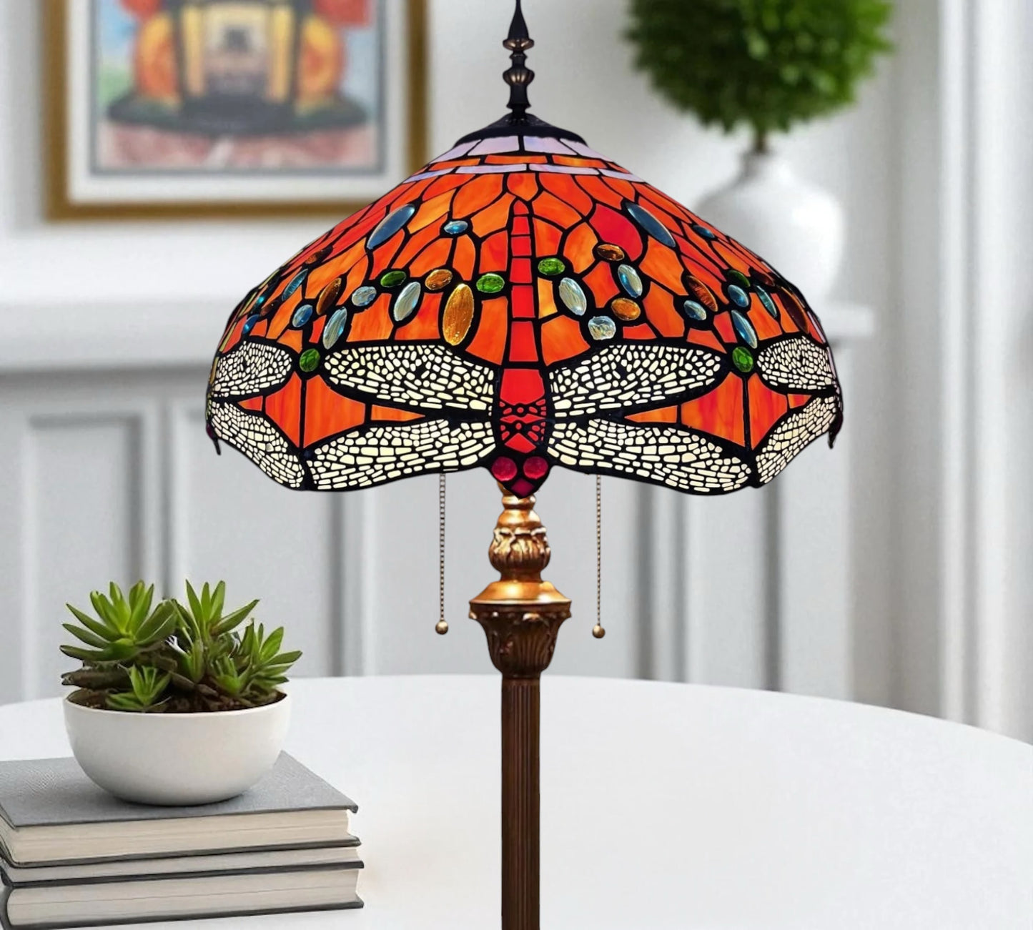 CDH Tiffany Floor Lamp (23001) 16" 40CM Shade