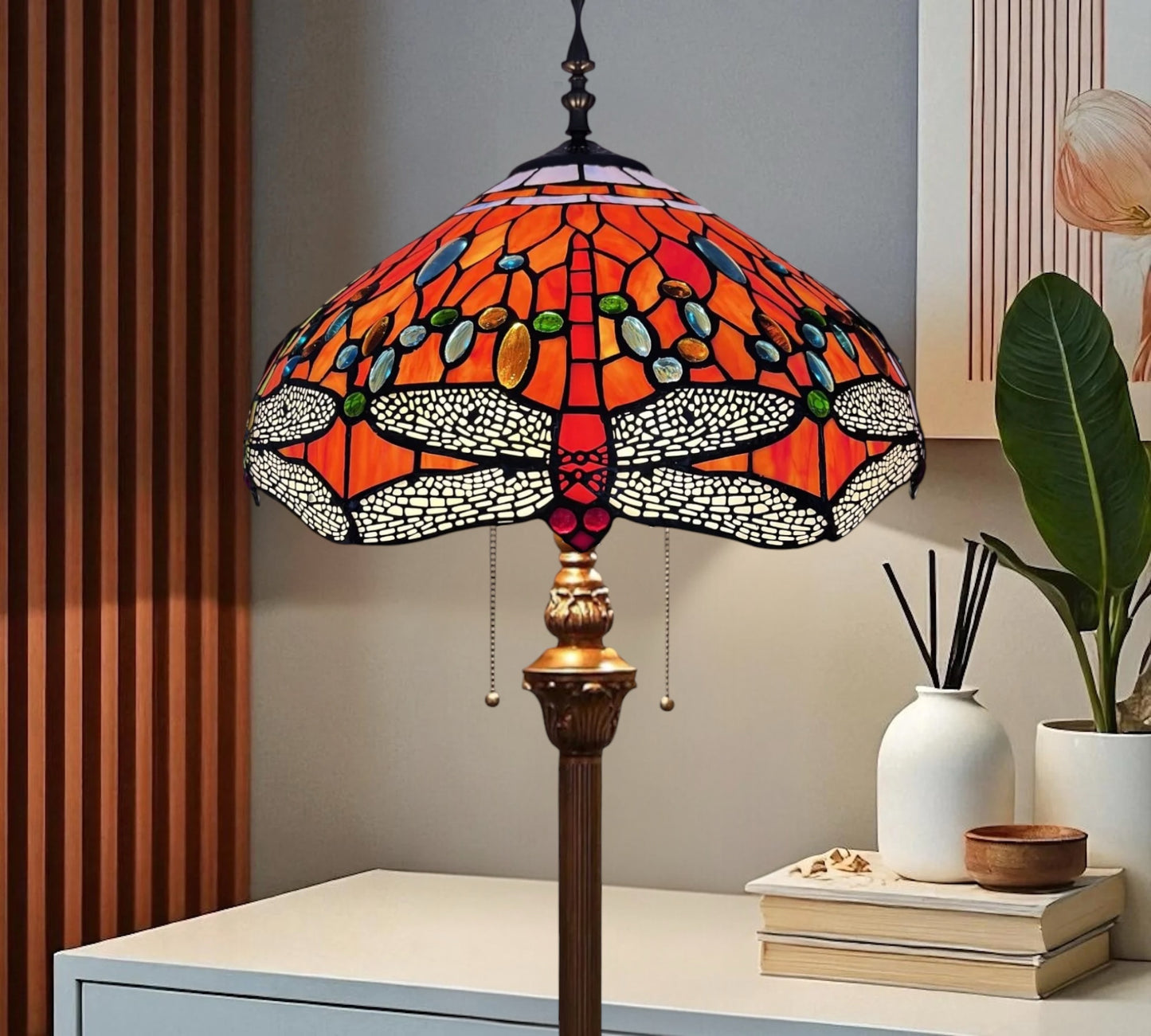 CDH Tiffany Floor Lamp (23001) 16" 40CM Shade