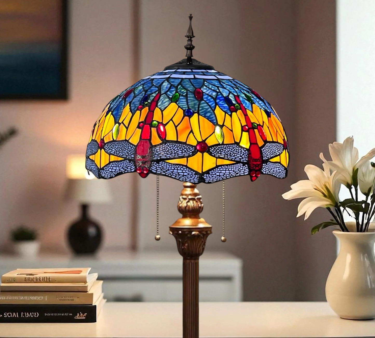 CDH Tiffany Floor Lamp (16117) 16" 40CM Shade