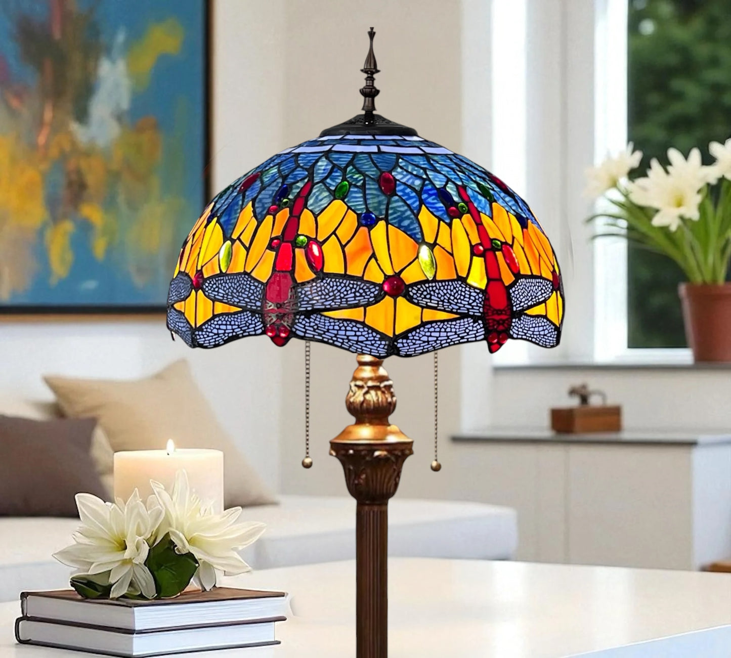 CDH Tiffany Floor Lamp (16117) 16" 40CM Shade