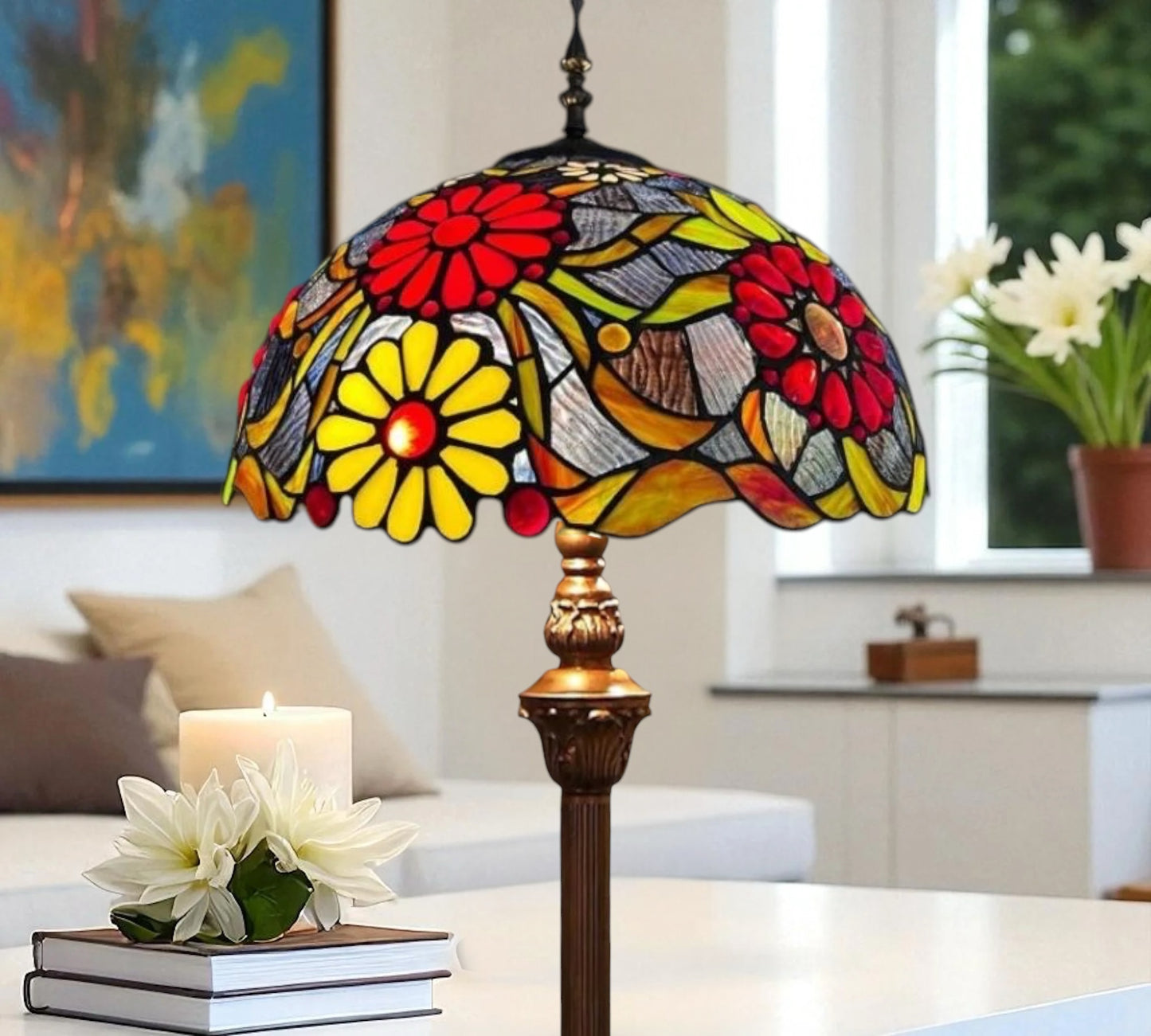 CDH Tiffany Floor Lamp (16939) 16" 40CM Shade
