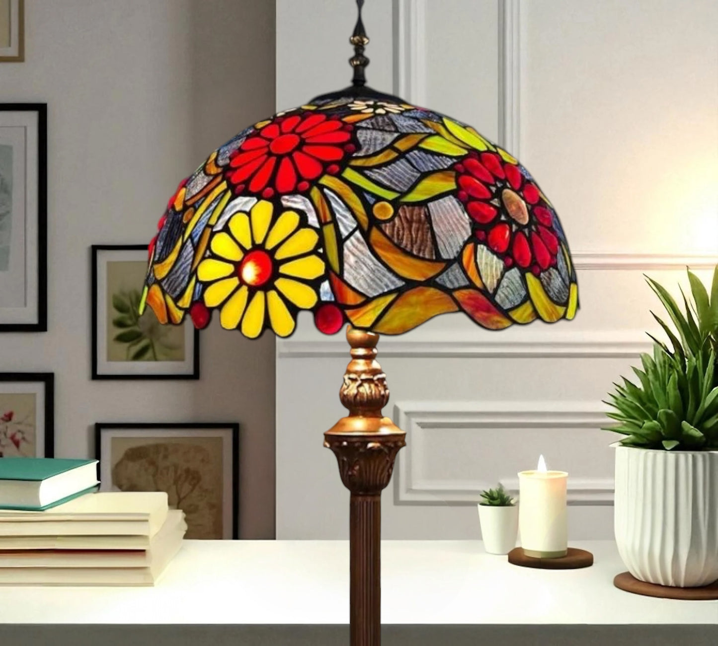 CDH Tiffany Floor Lamp (16939) 16" 40CM Shade