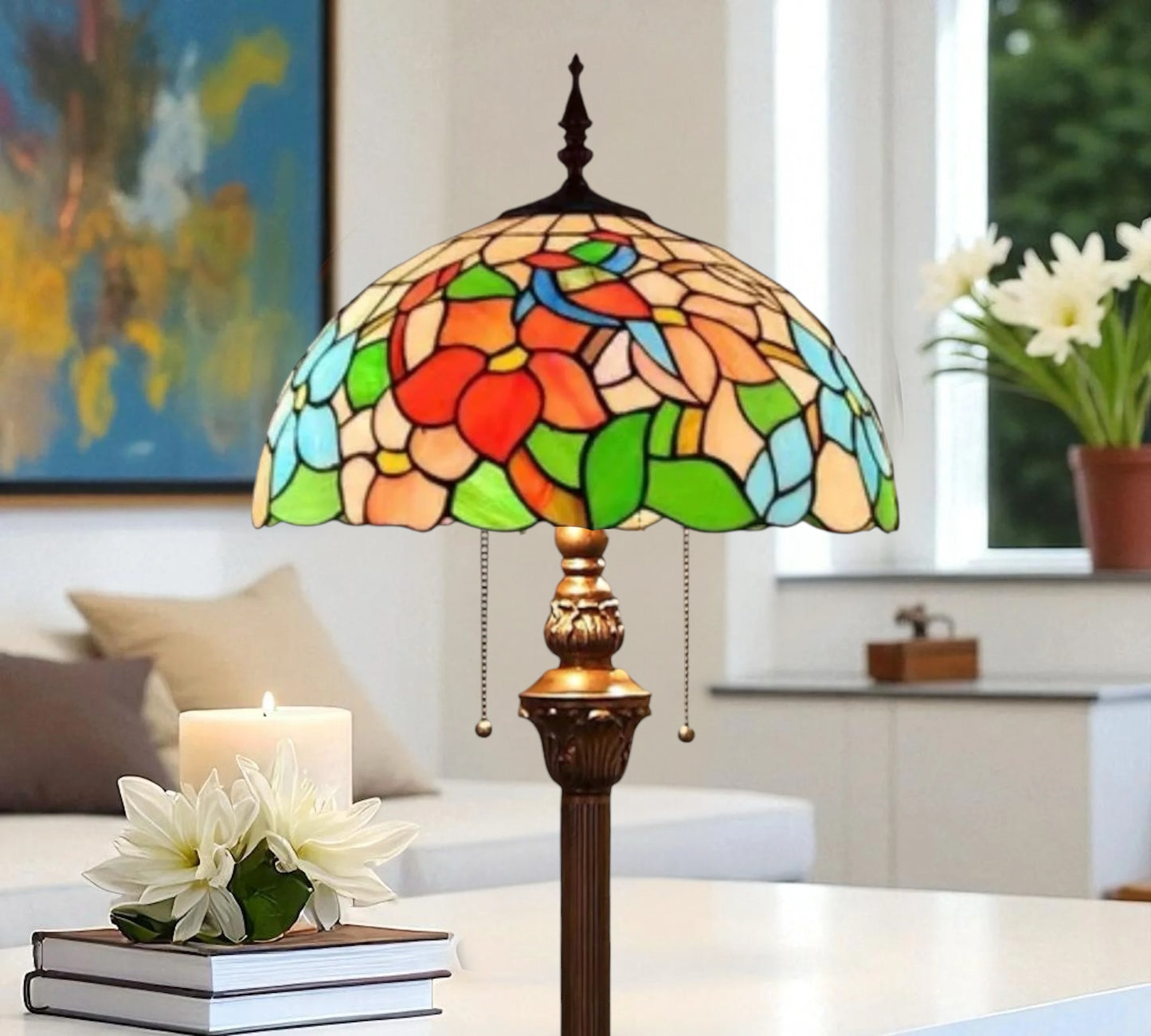 CDH Tiffany Floor Lamp (16027) 16" 40CM Shade
