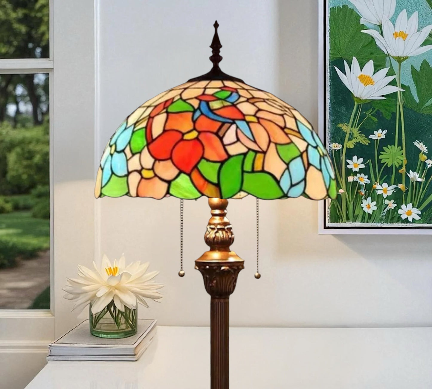 CDH Tiffany Floor Lamp (16027) 16" 40CM Shade