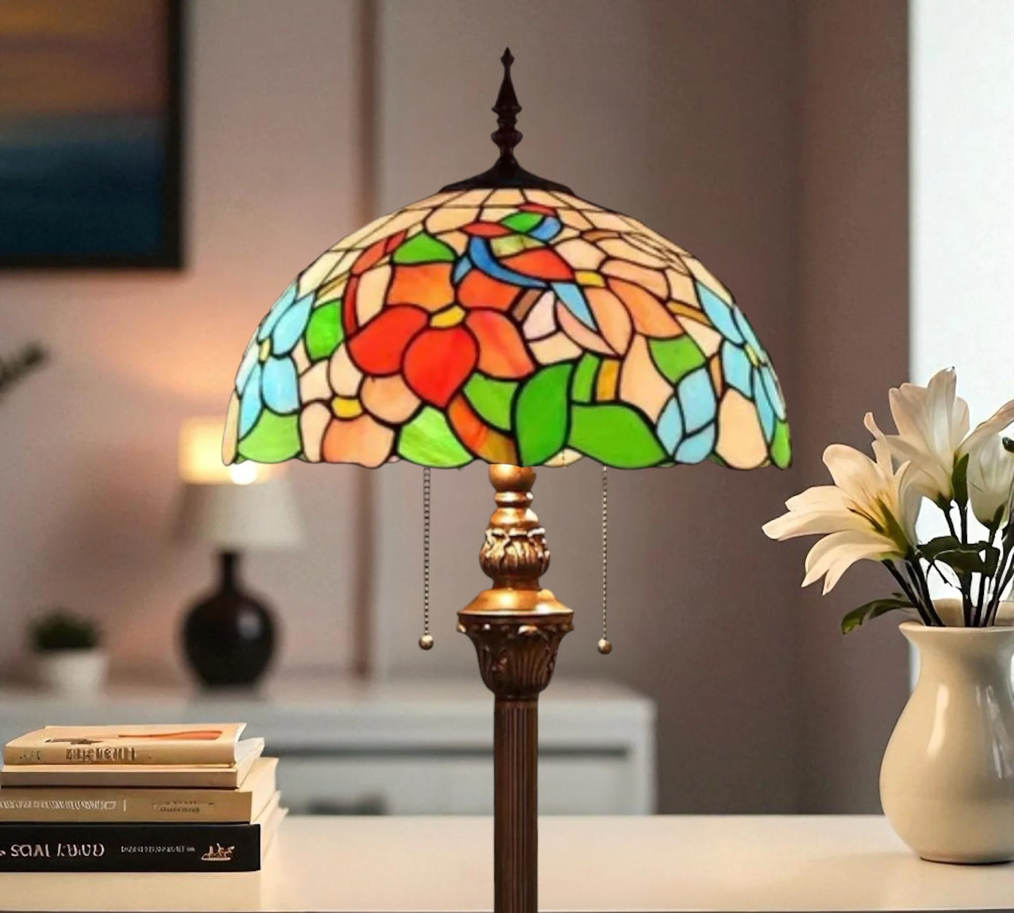 CDH Tiffany Floor Lamp (16027) 16" 40CM Shade