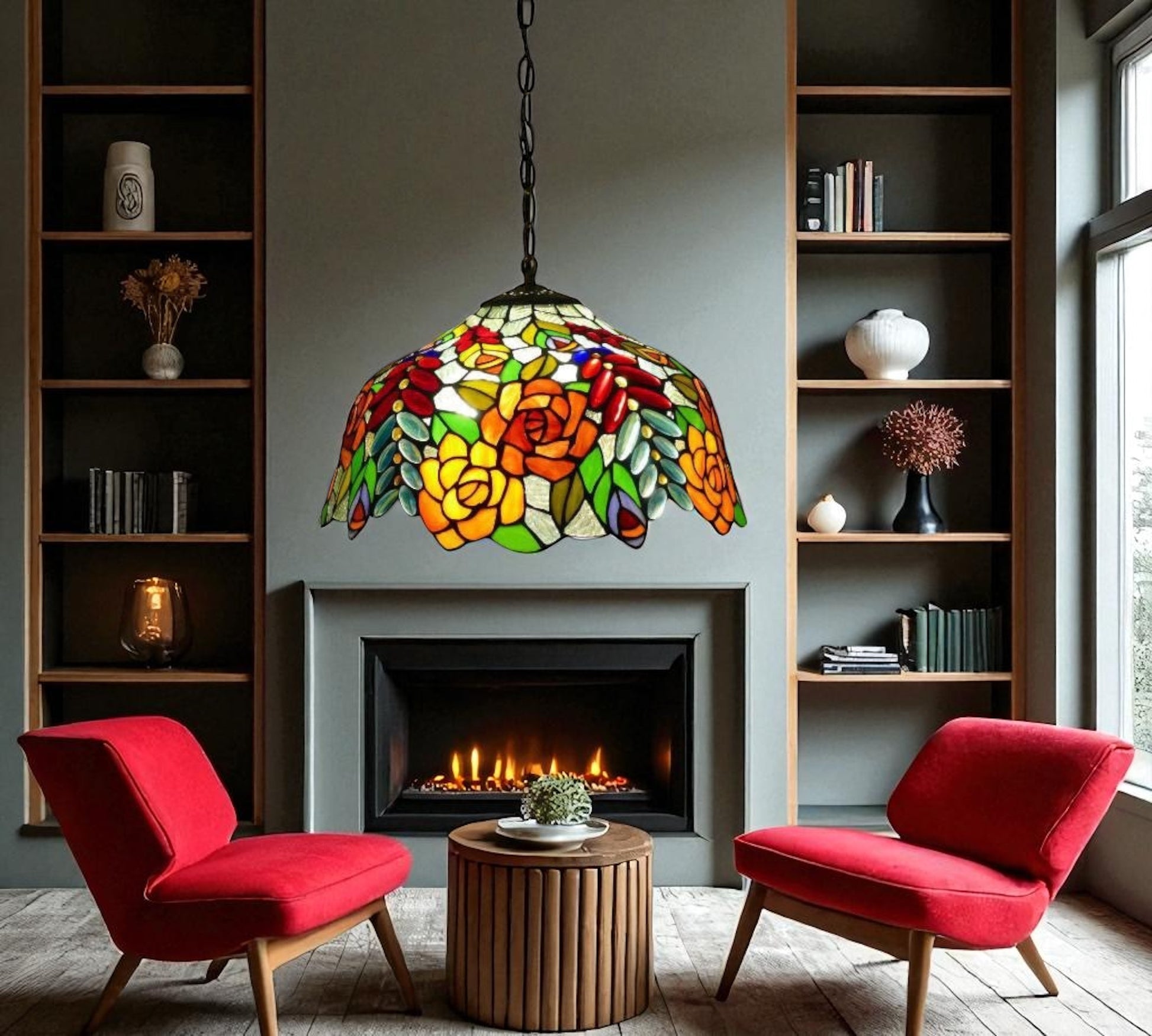 CDH 16" Tiffany Pendant Lamp 40cm shade (16112C)