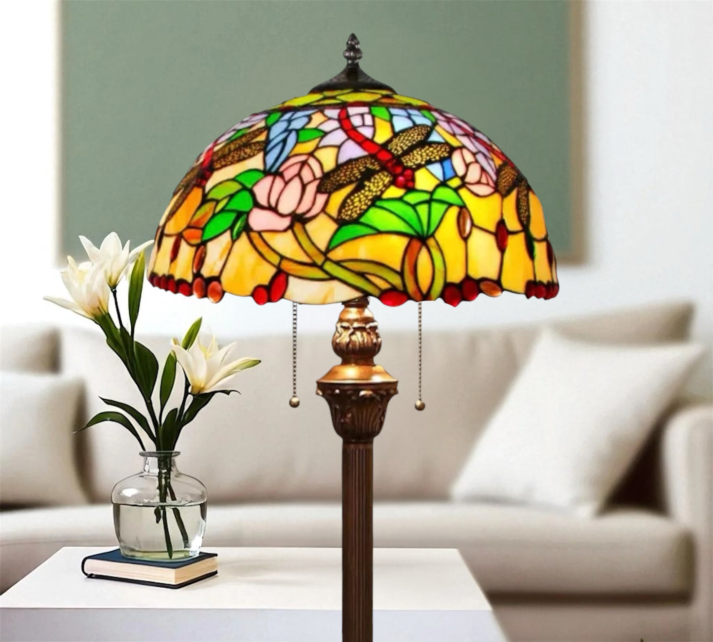 CDH Tiffany Floor Lamp (16941) 16" 40CM Shade