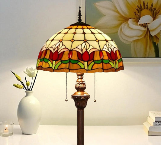 CDH Tiffany Floor Lamp (15017F) 16" 40CM Shade
