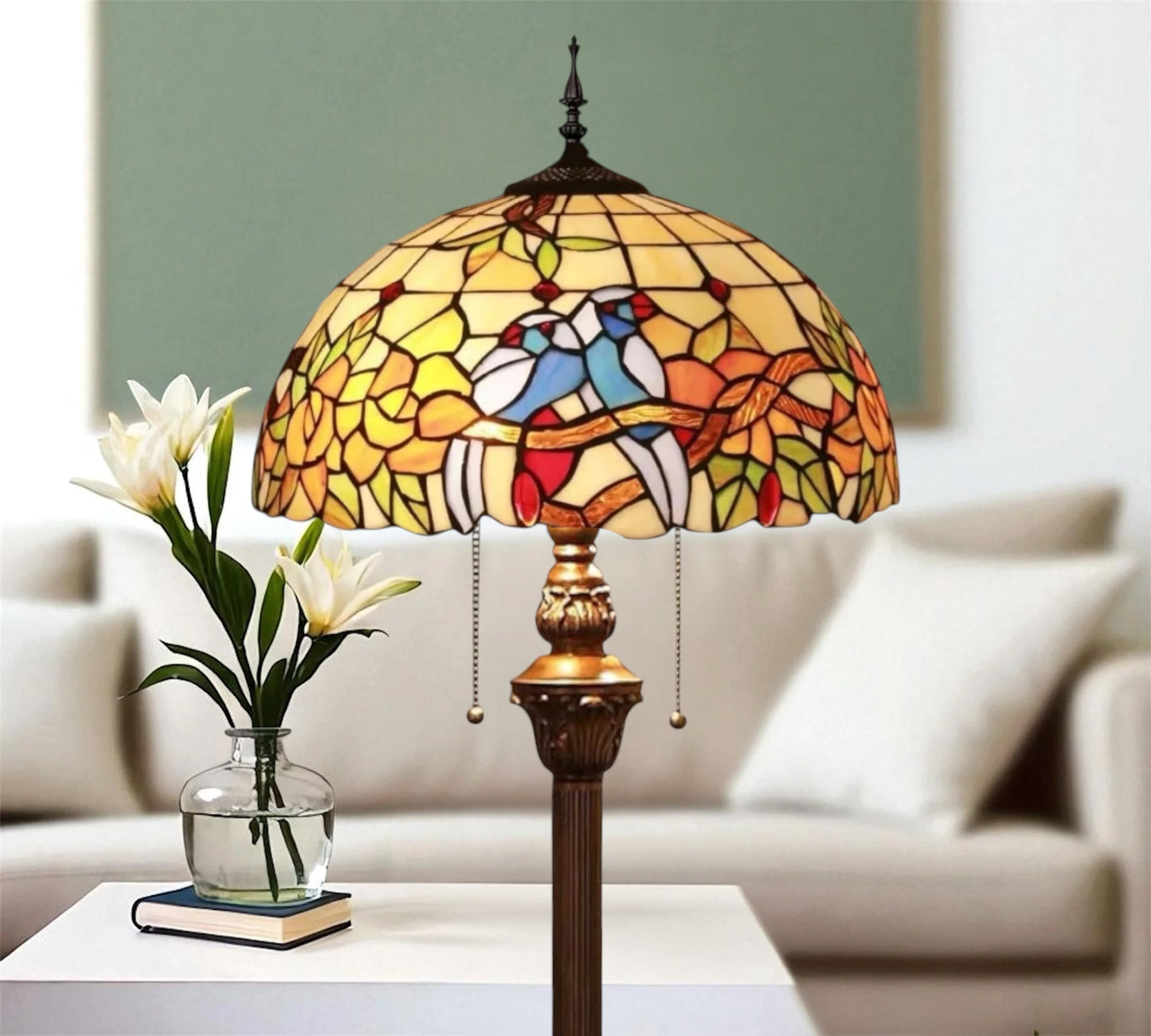 CDH Tiffany Floor Lamp (16056) 16" 40CM Shade