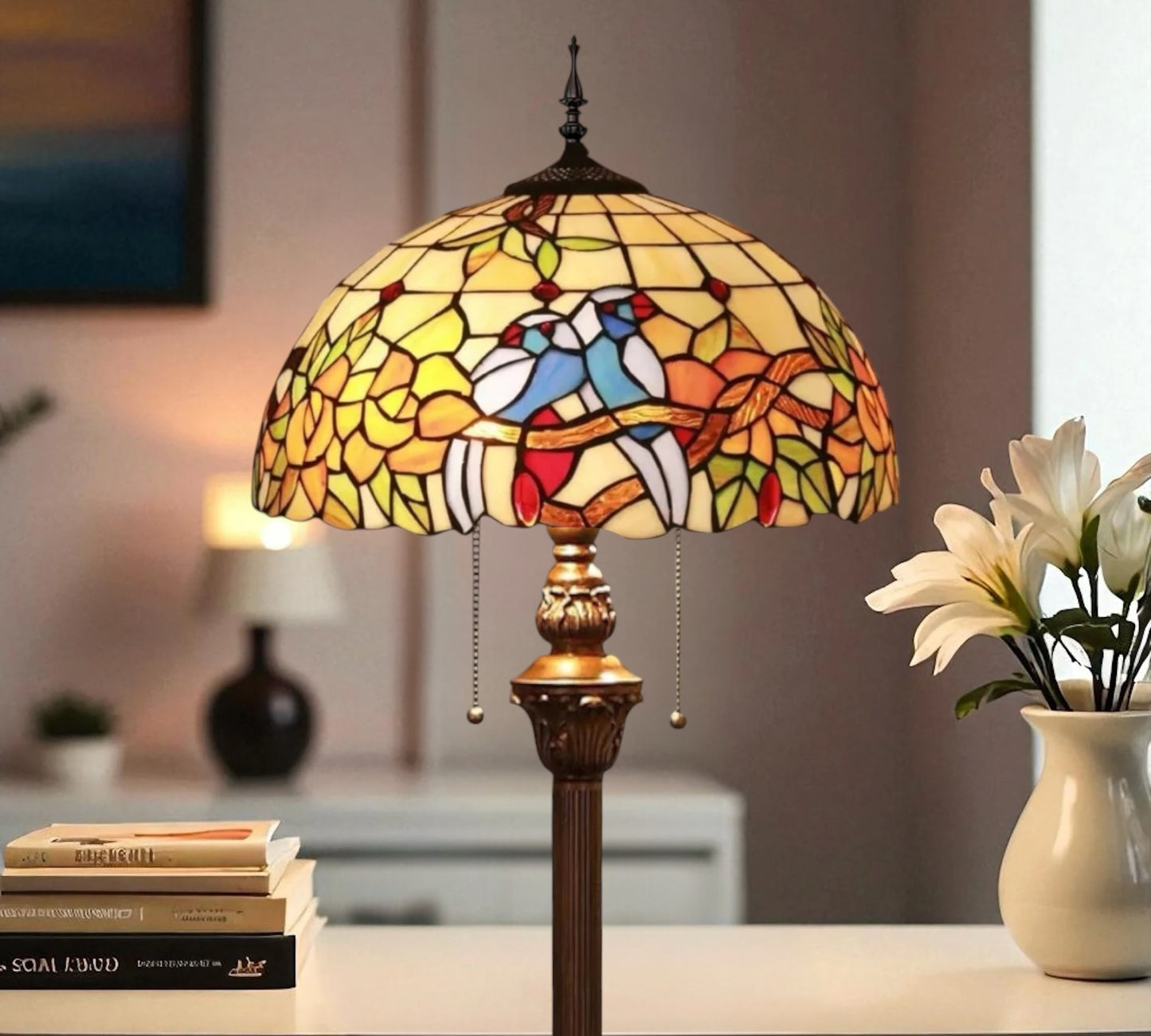 CDH Tiffany Floor Lamp (16056) 16" 40CM Shade