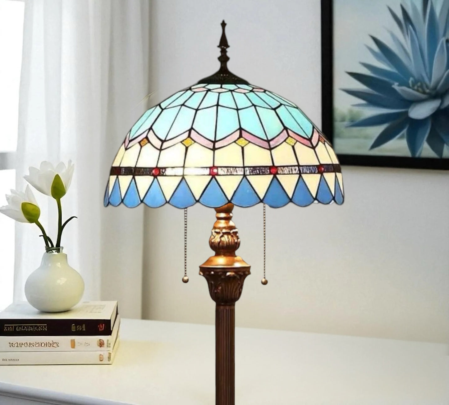 CDH Tiffany Floor Lamp (16101) 16" 40CM Shade