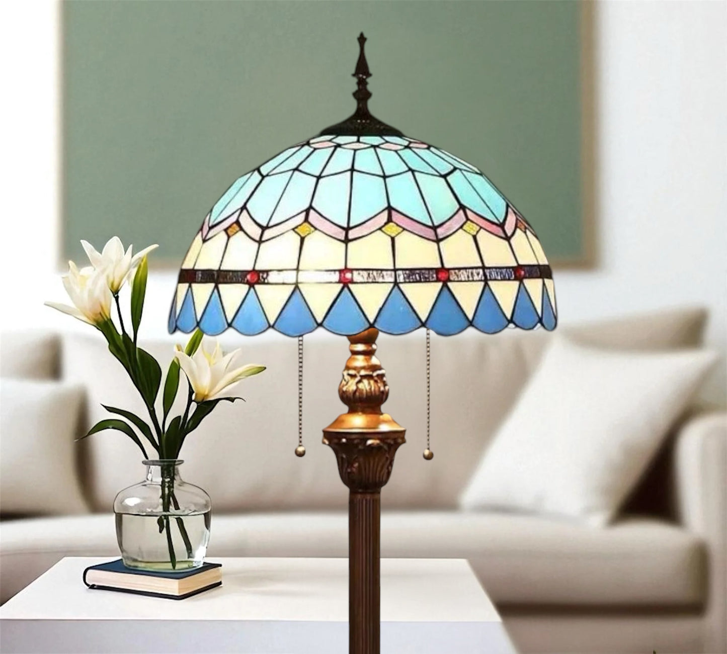 CDH Tiffany Floor Lamp (16101) 16" 40CM Shade