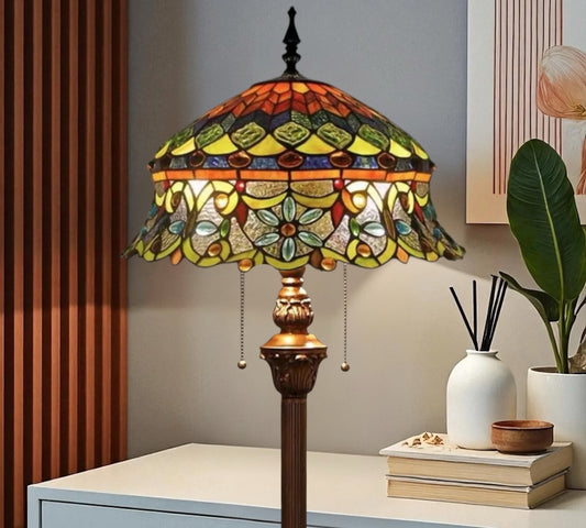 CDH Tiffany Floor Lamp 18" XLARGE 46CM shade (19002)
