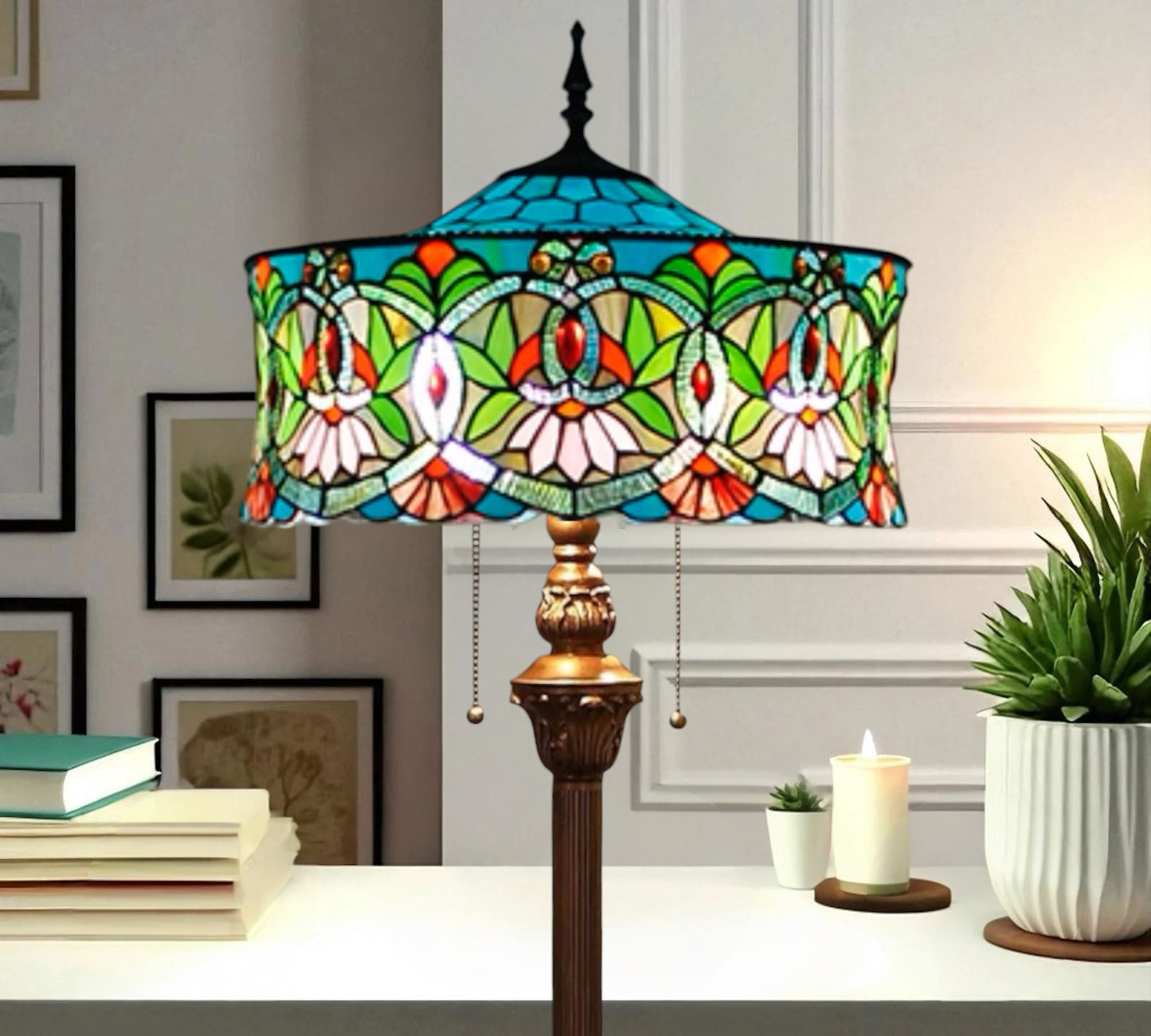 CDH Tiffany Floor Lamp 18" XLARGE 46CM shade (19001)