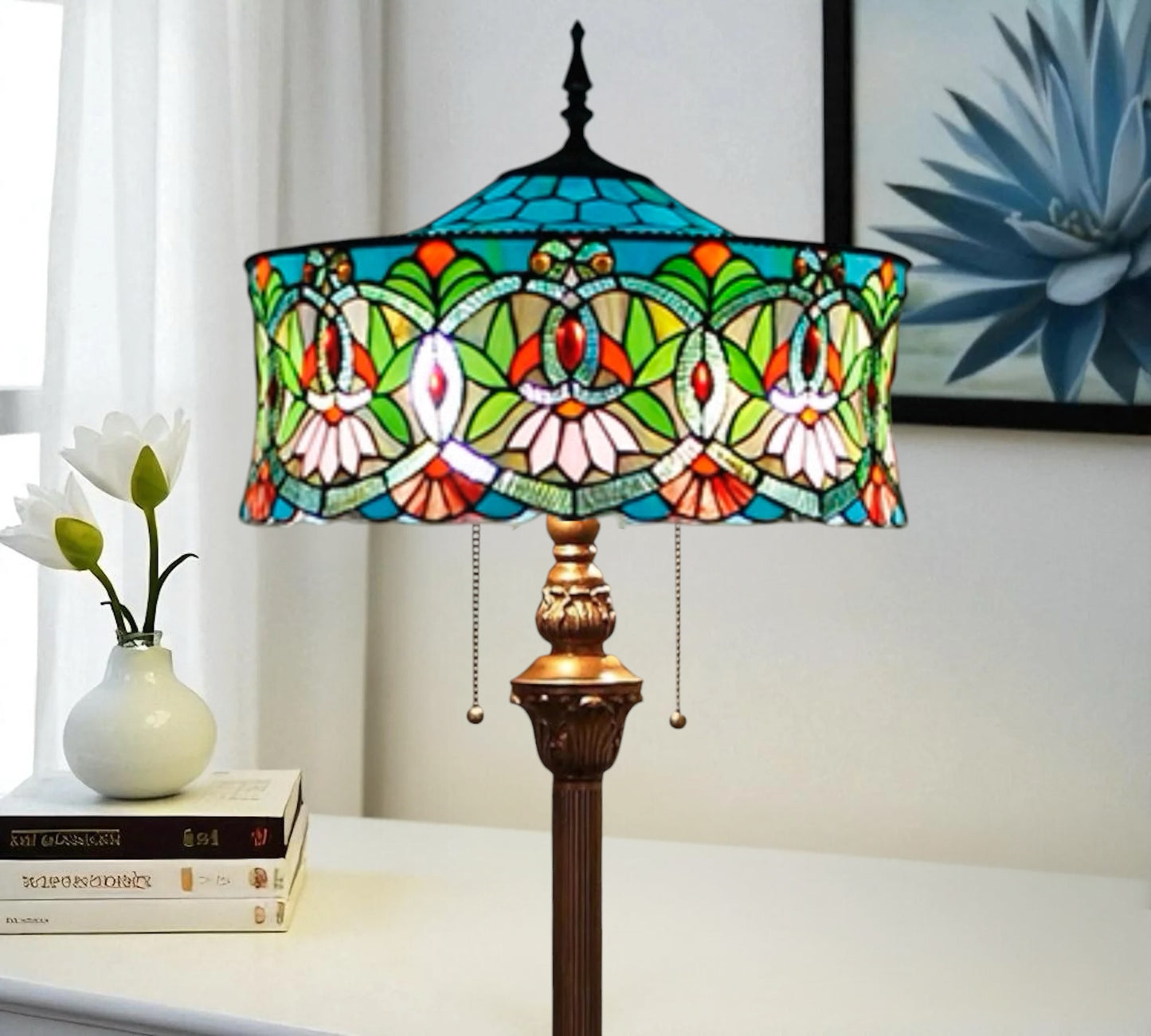 CDH Tiffany Floor Lamp 18" XLARGE 46CM shade (19001)