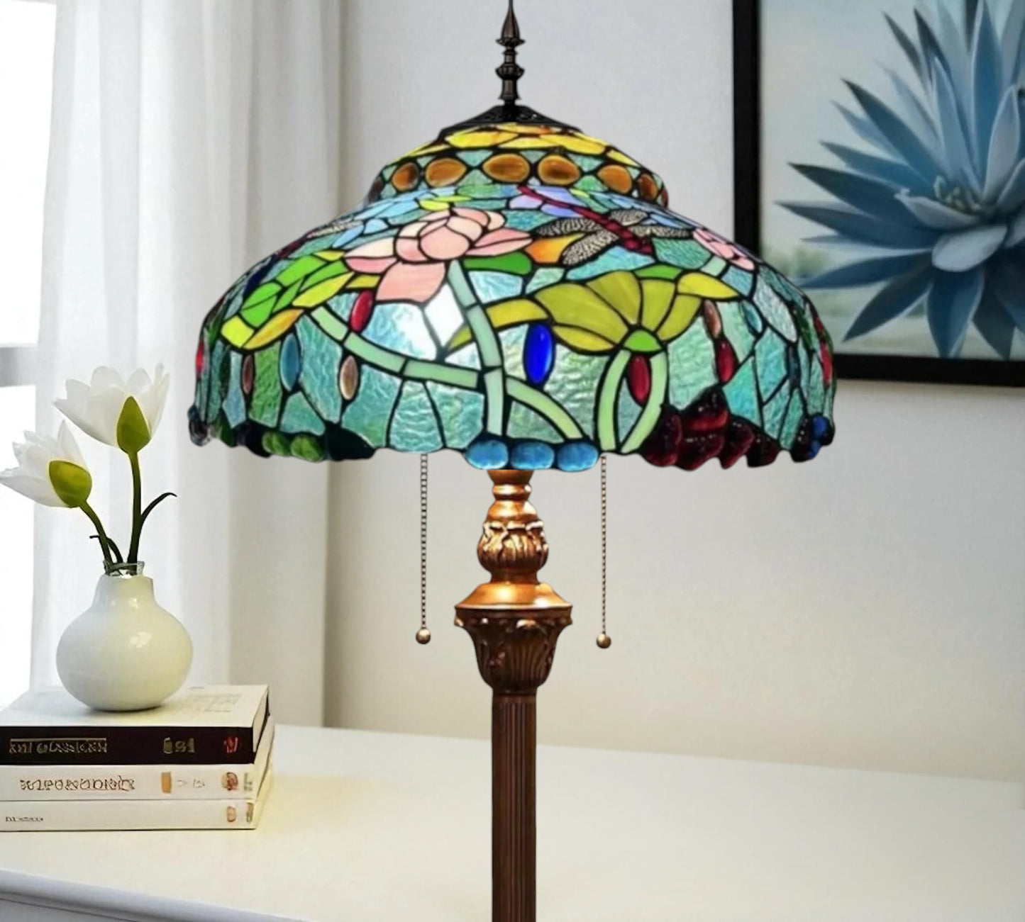 CDH Tiffany Floor Lamp 18" XLARGE 46CM shade (19003)
