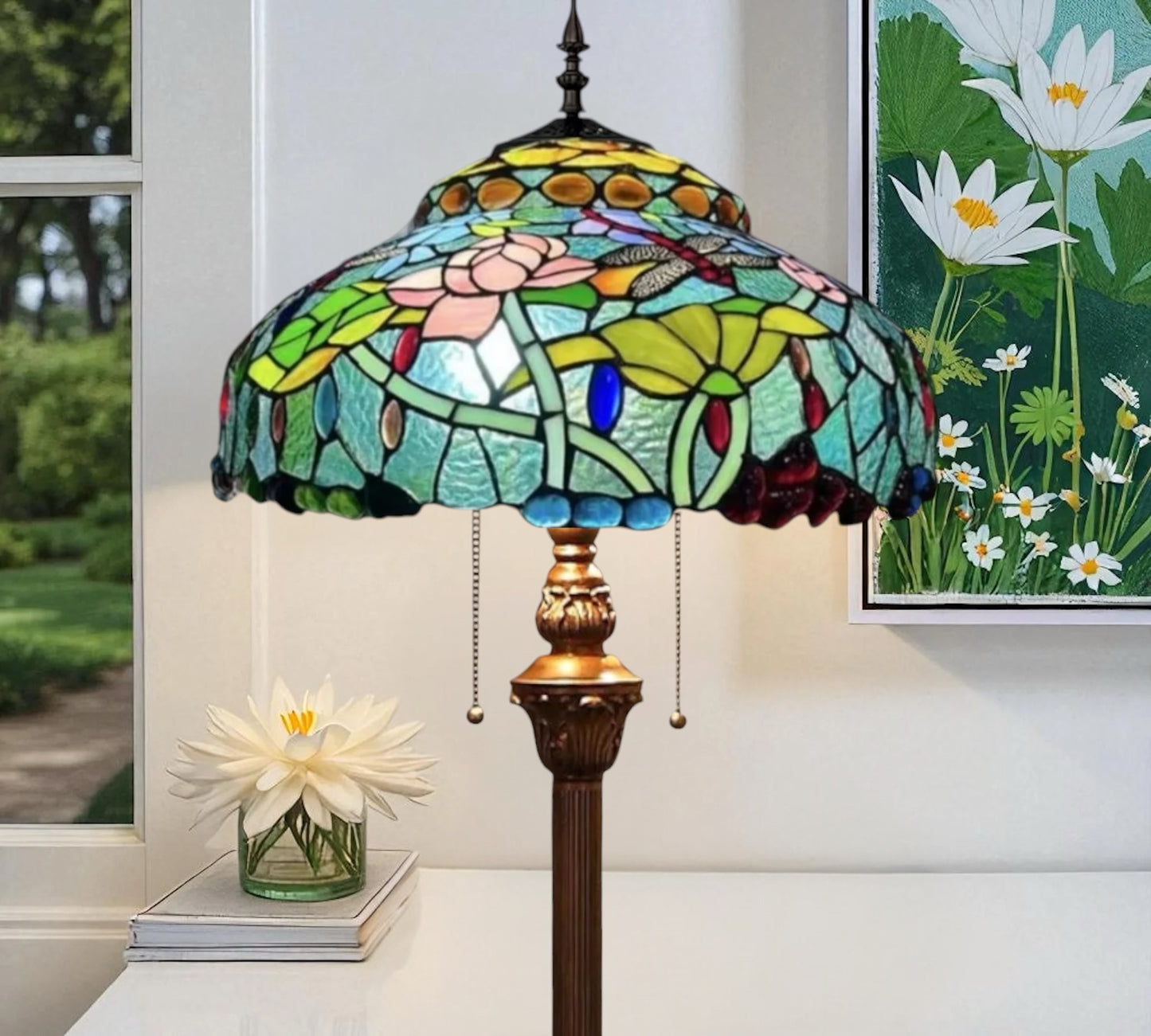 CDH Tiffany Floor Lamp 18" XLARGE 46CM shade (19003)