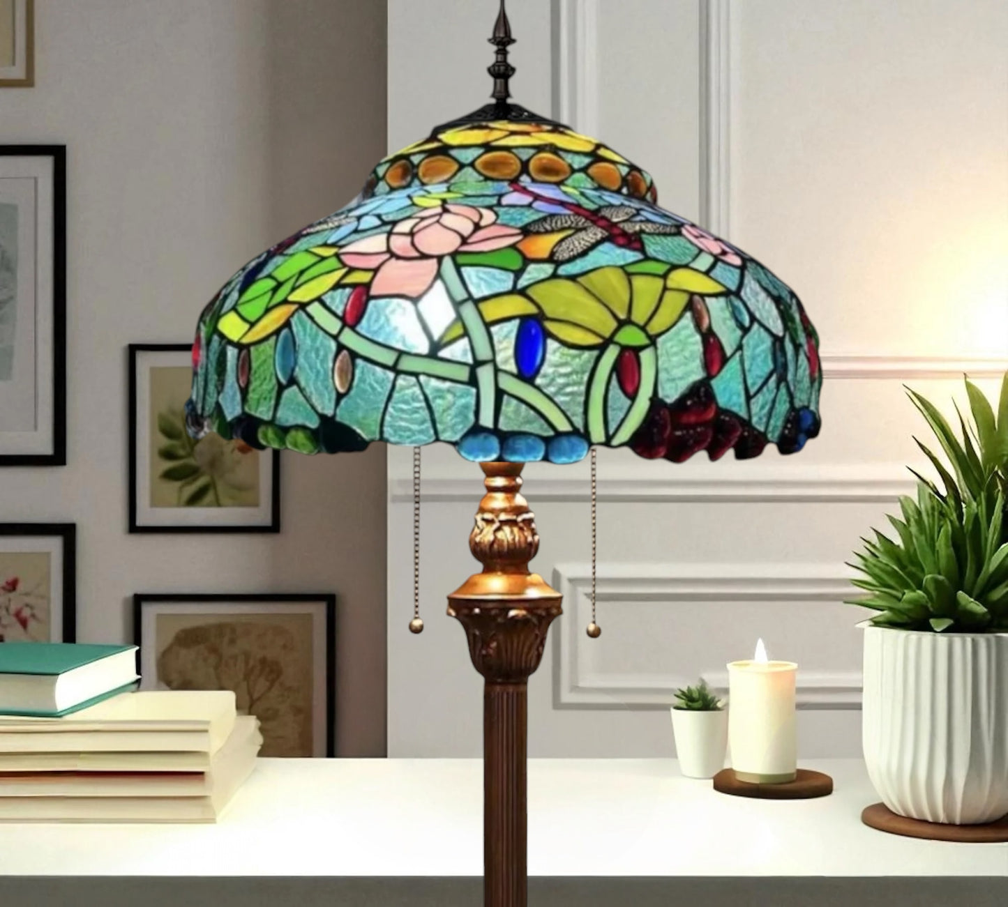 CDH Tiffany Floor Lamp 18" XLARGE 46CM shade (19003)