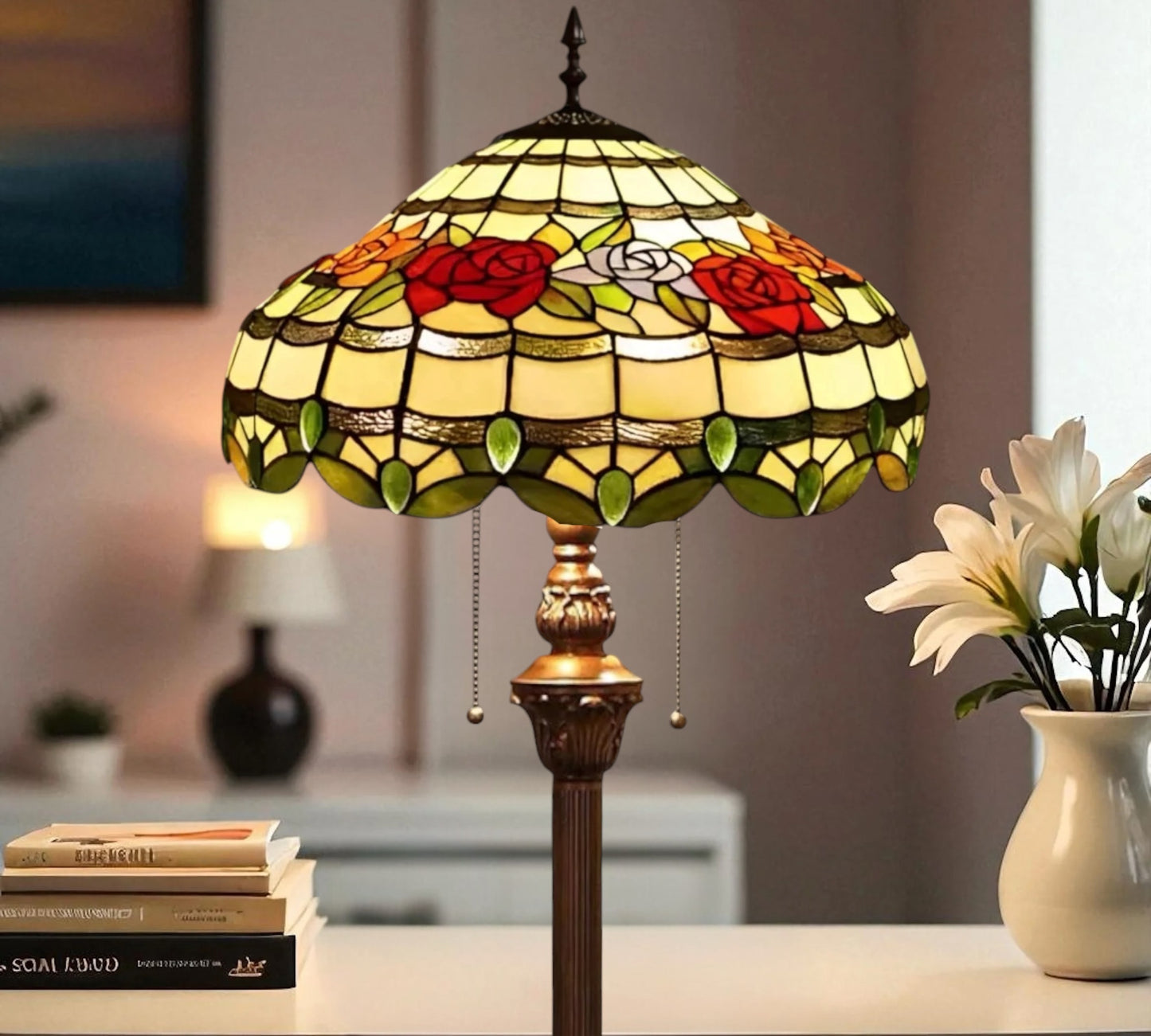 CDH Tiffany Floor Lamp XLARGE 18" 46CM shade (19012)