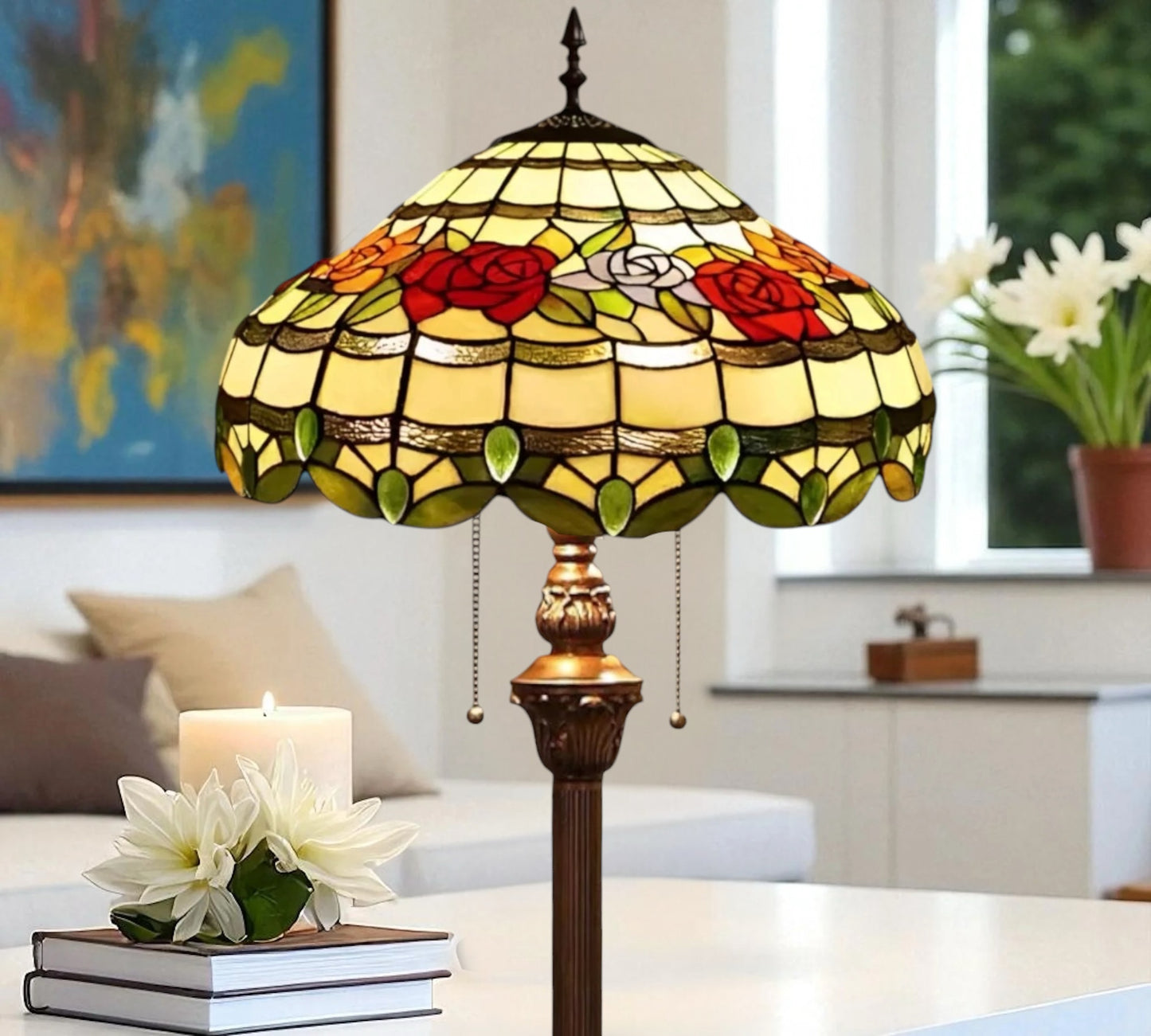 CDH Tiffany Floor Lamp XLARGE 18" 46CM shade (19012)