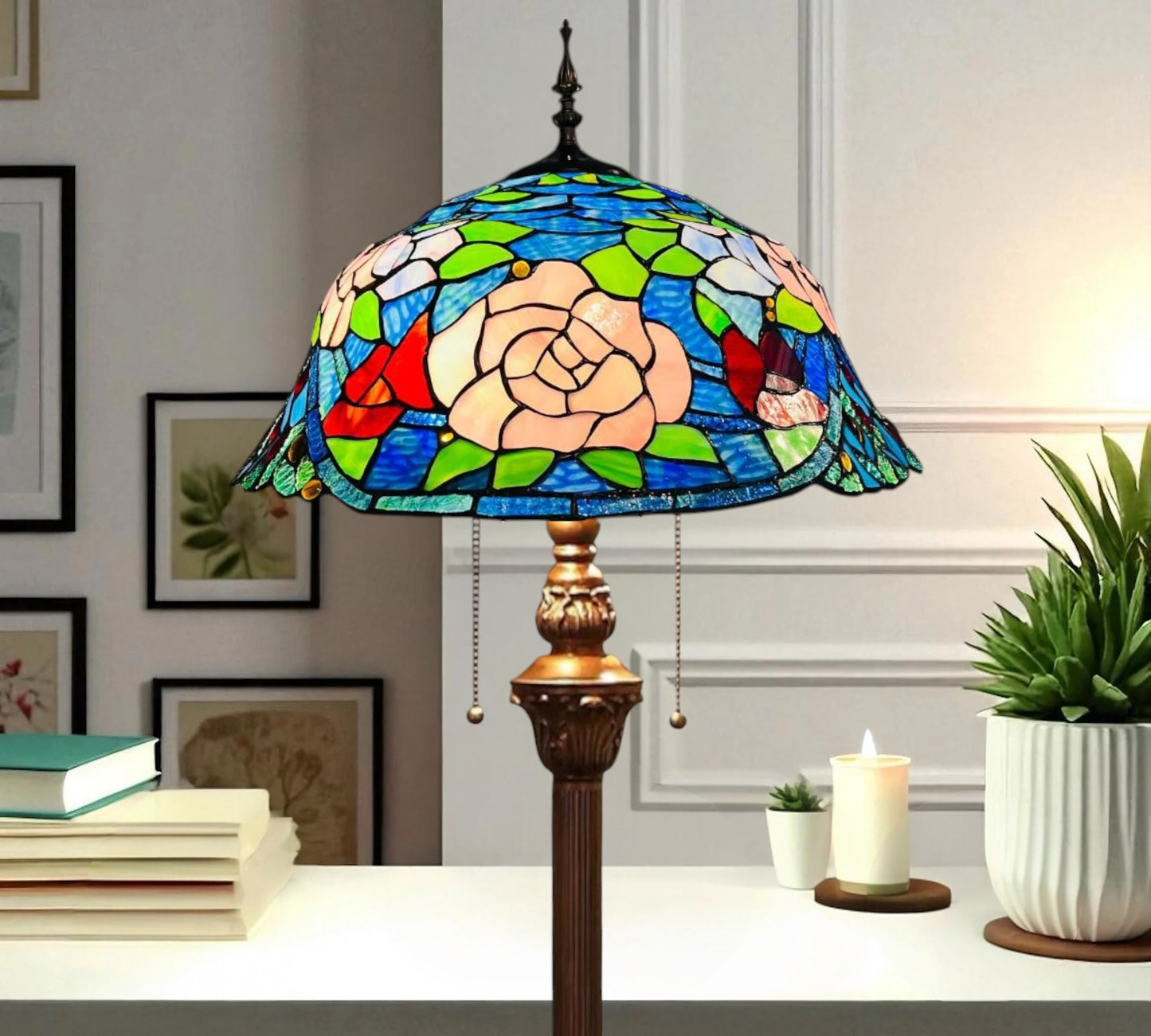 CDH Tiffany Floor Lamp 18" XLARGE 46CM shade (19005)