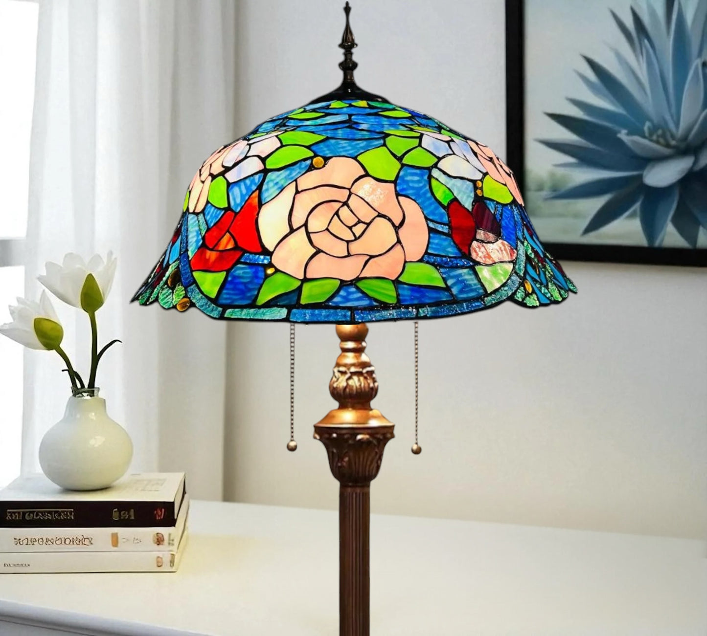 CDH Tiffany Floor Lamp 18" XLARGE 46CM shade (19005)