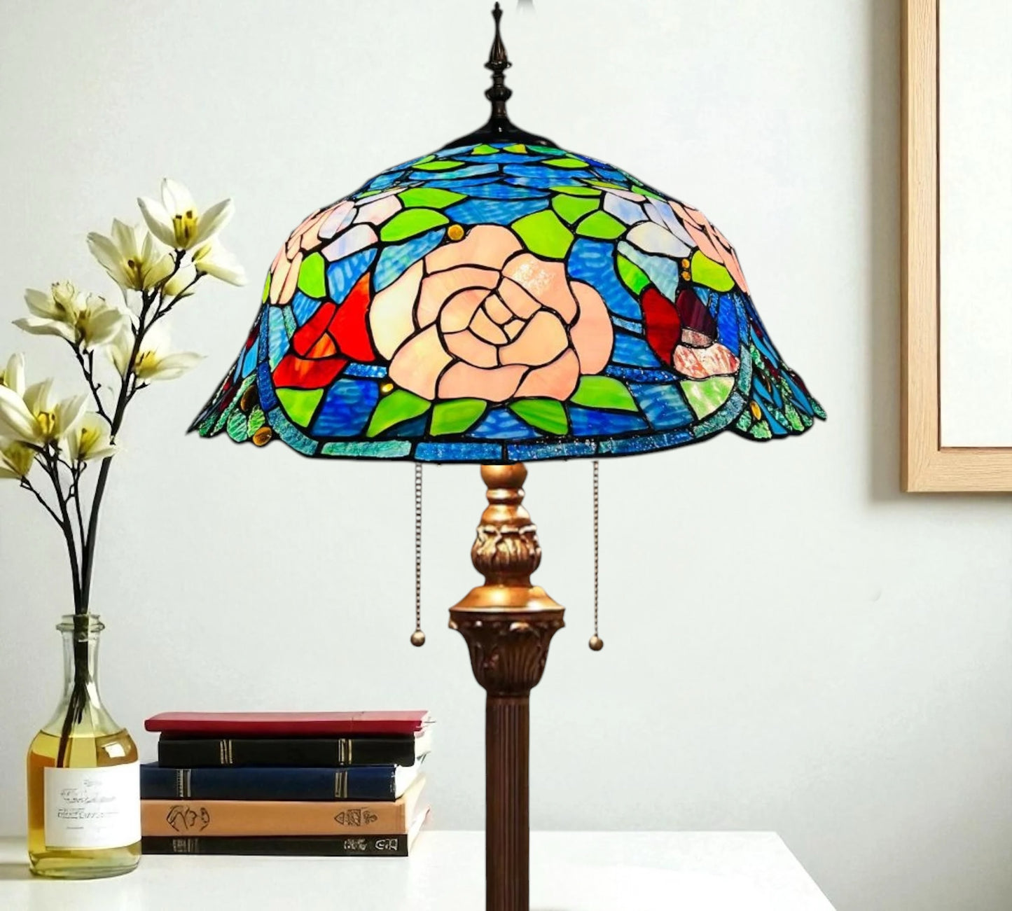 CDH Tiffany Floor Lamp 18" XLARGE 46CM shade (19005)
