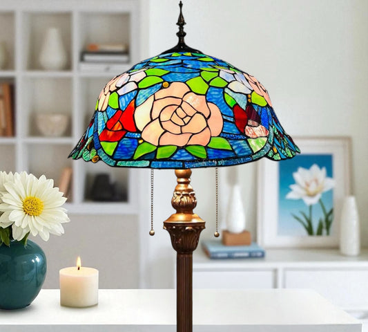CDH Tiffany Floor Lamp 18" XLARGE 46CM shade (19005)