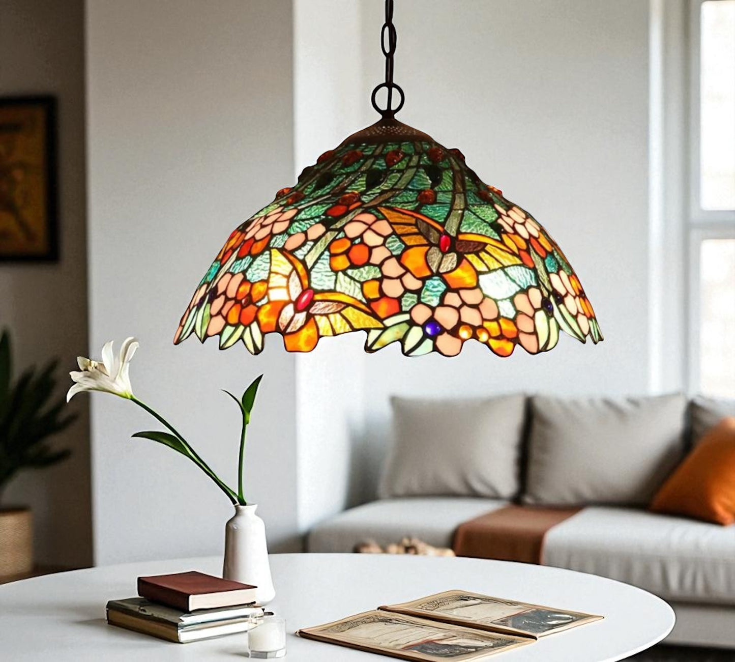 CDH 16" Tiffany Pendant Lamp 40cm shade (16075C)