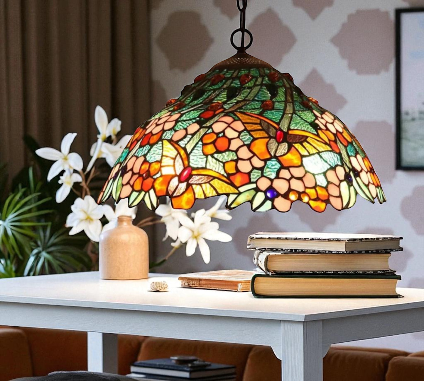 CDH 16" Tiffany Pendant Lamp 40cm shade (16075C)