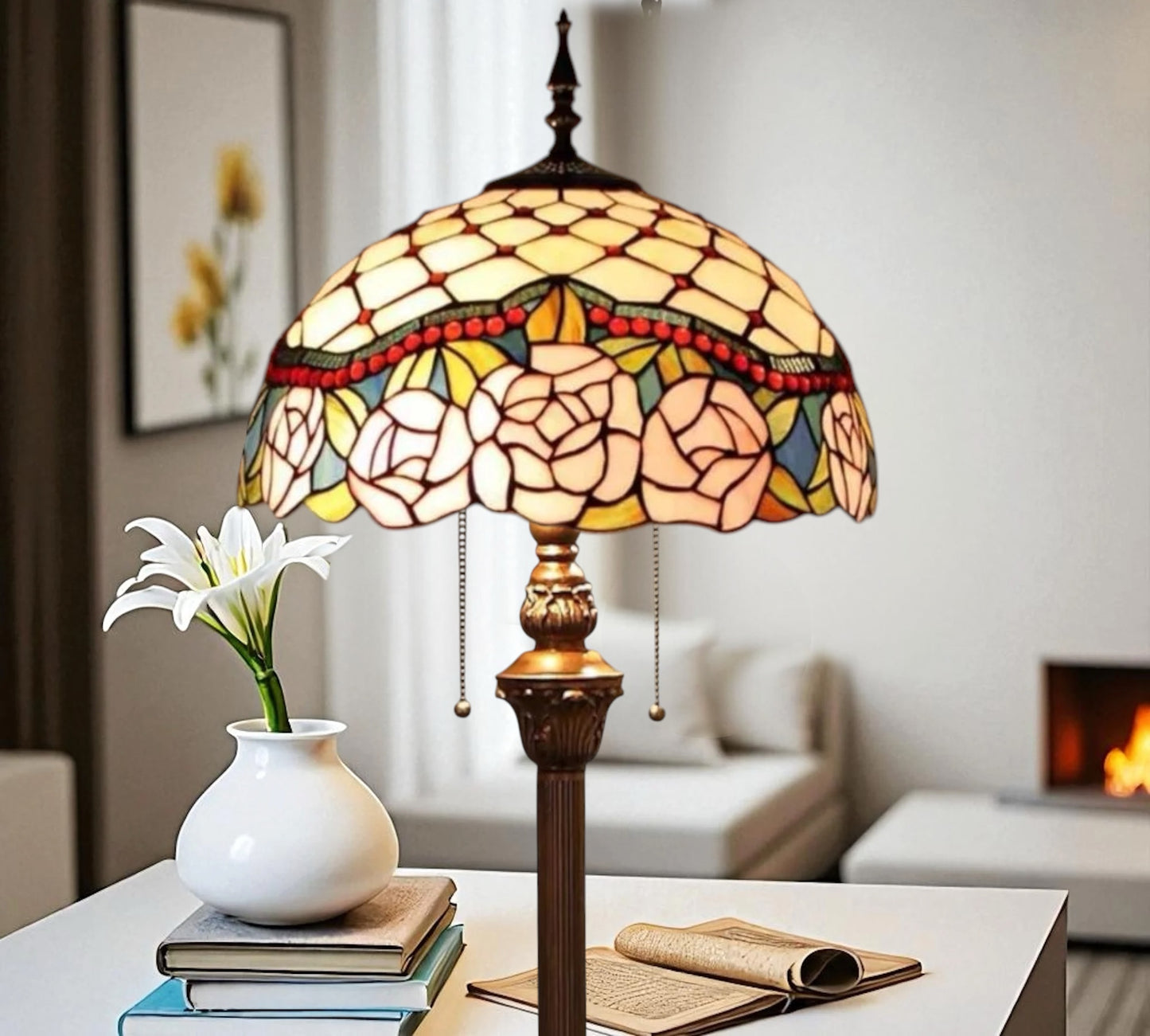 CDH Tiffany Floor Lamp (16032) 16" 40CM Shade