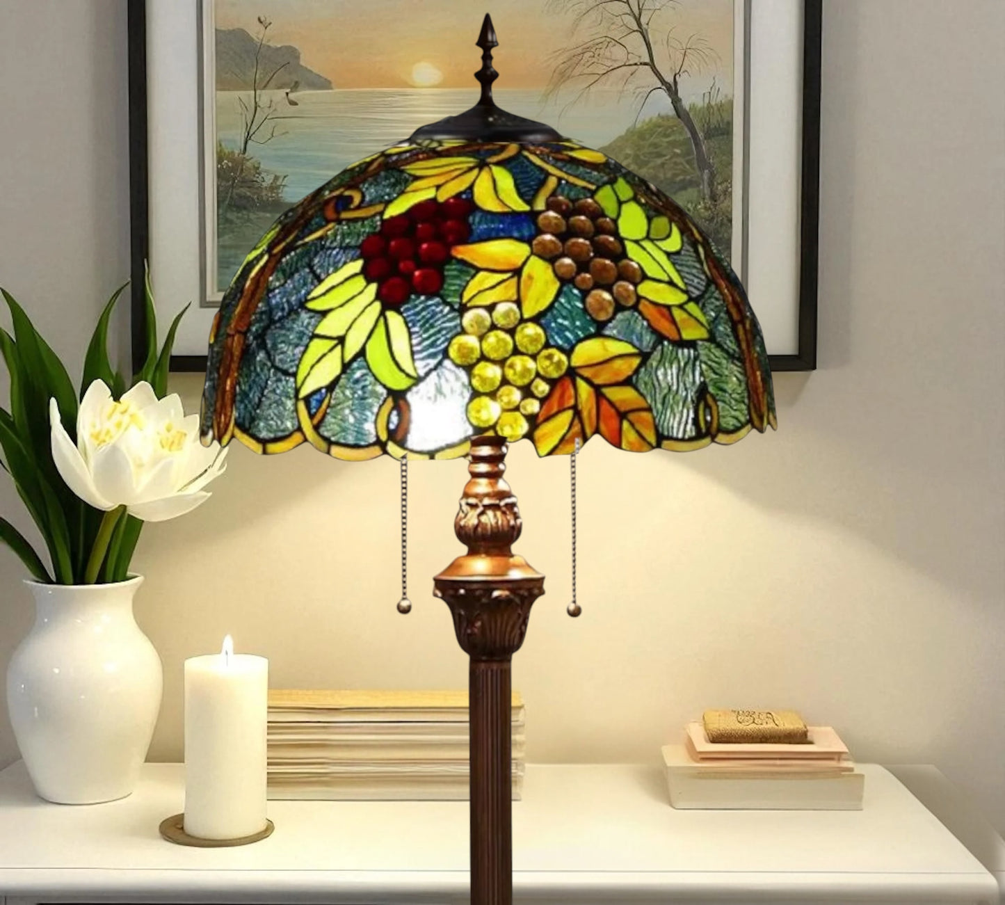CDH Tiffany Floor Lamp (15020A) 16" 40CM Shade