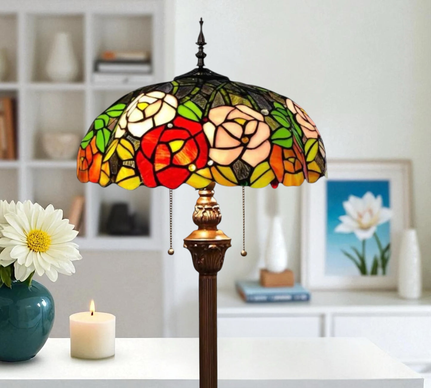 CDH Tiffany Floor Lamp (16078) 16" 40CM Shade