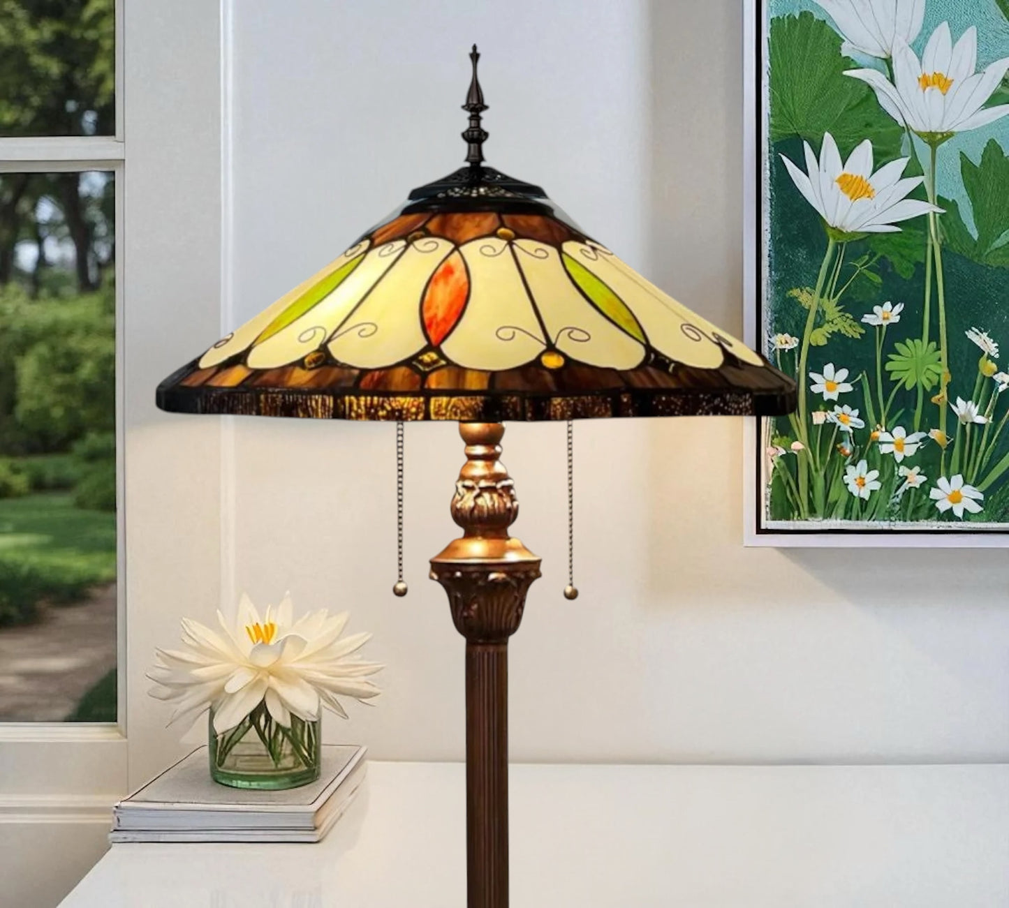CDH Tiffany Floor Lamp (14002) 16" 40CM Shade