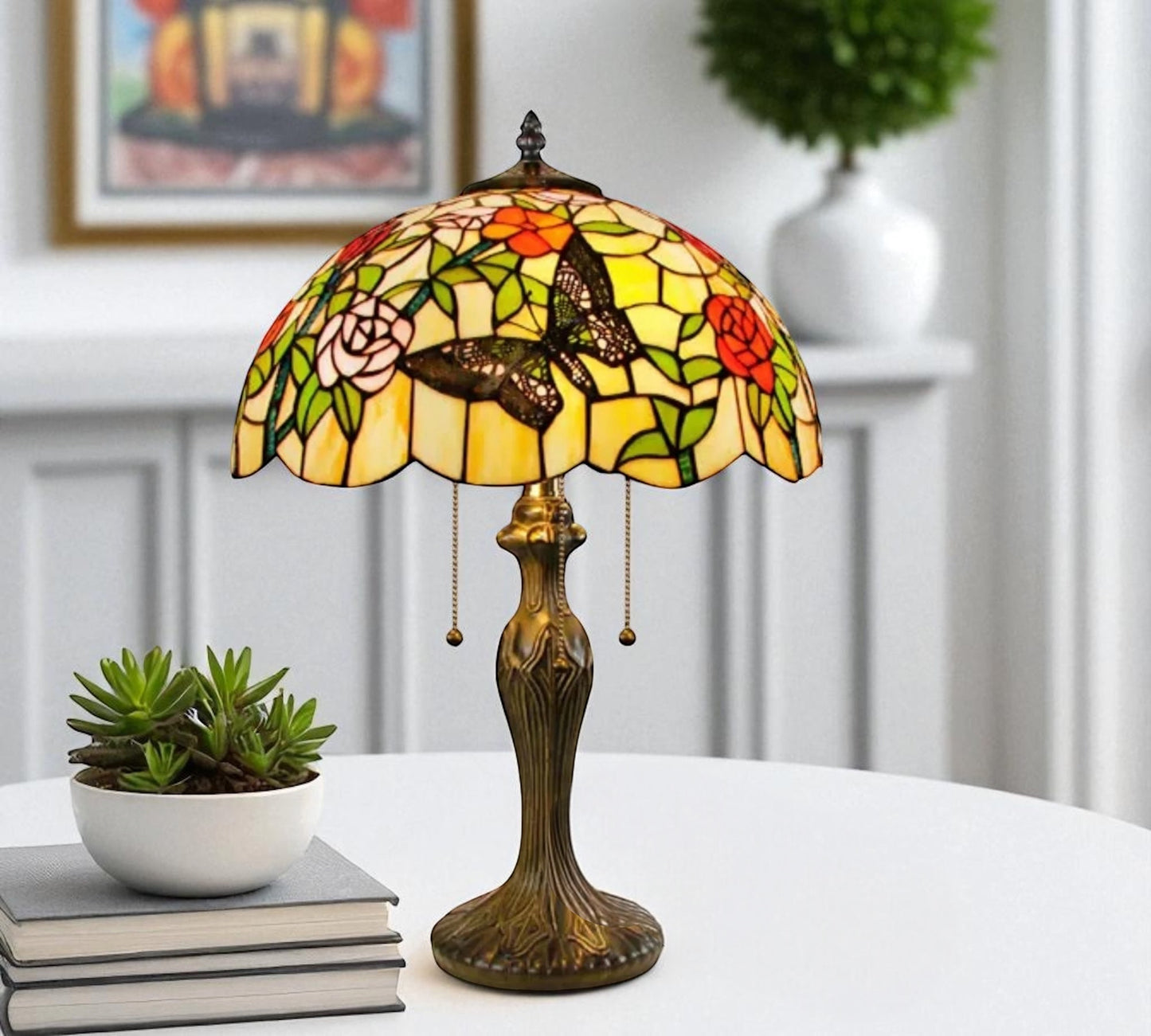 CDH 16" Tiffany Table Lamp 40cm Shade (15044)