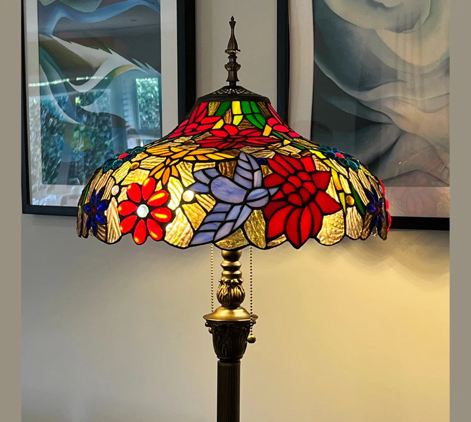 CDH Tiffany Floor Lamp 18" XLARGE 46CM shade (16116X)