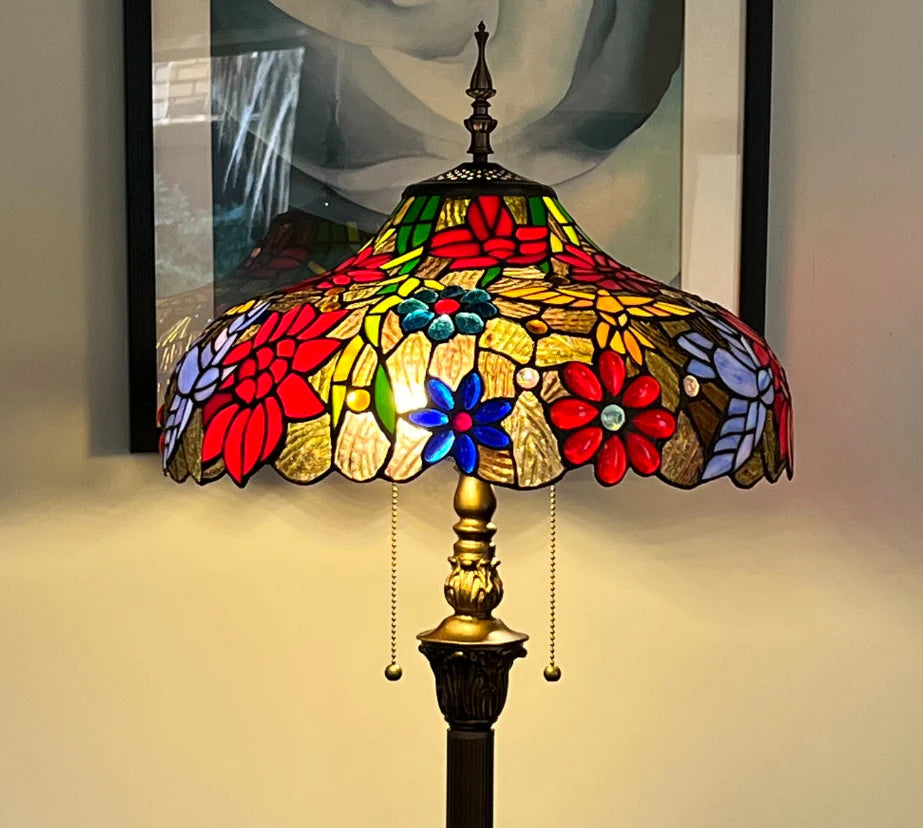 CDH Tiffany Floor Lamp 18" XLARGE 46CM shade (16116X)