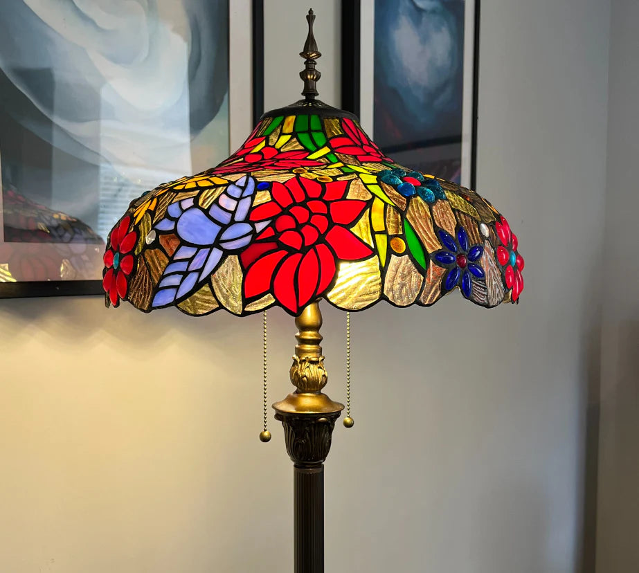 CDH Tiffany Floor Lamp 18" XLARGE 46CM shade (16116X)