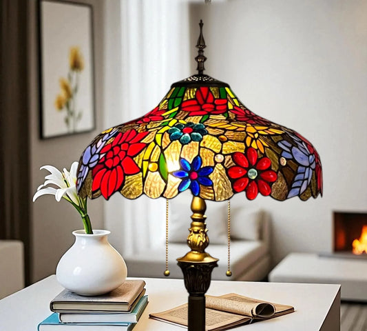 CDH Tiffany Floor Lamp 18" XLARGE 46CM shade (16116X)