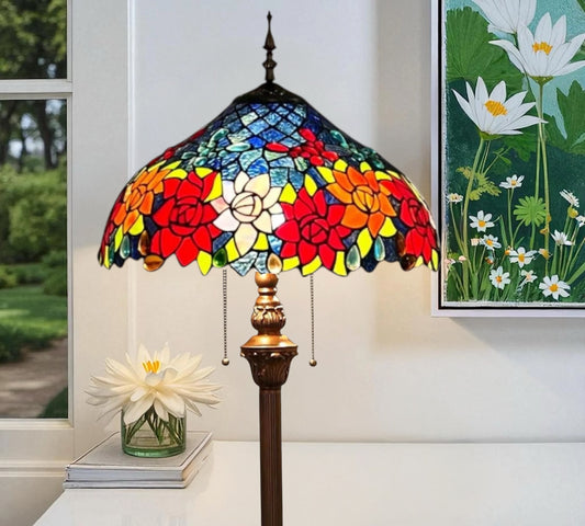 CDH Tiffany Floor Lamp 18" XLARGE 46CM shade (16110FX)