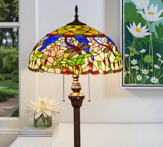CDH Tiffany Floor Lamp 18" XLARGE 46CM shade (16941FX)
