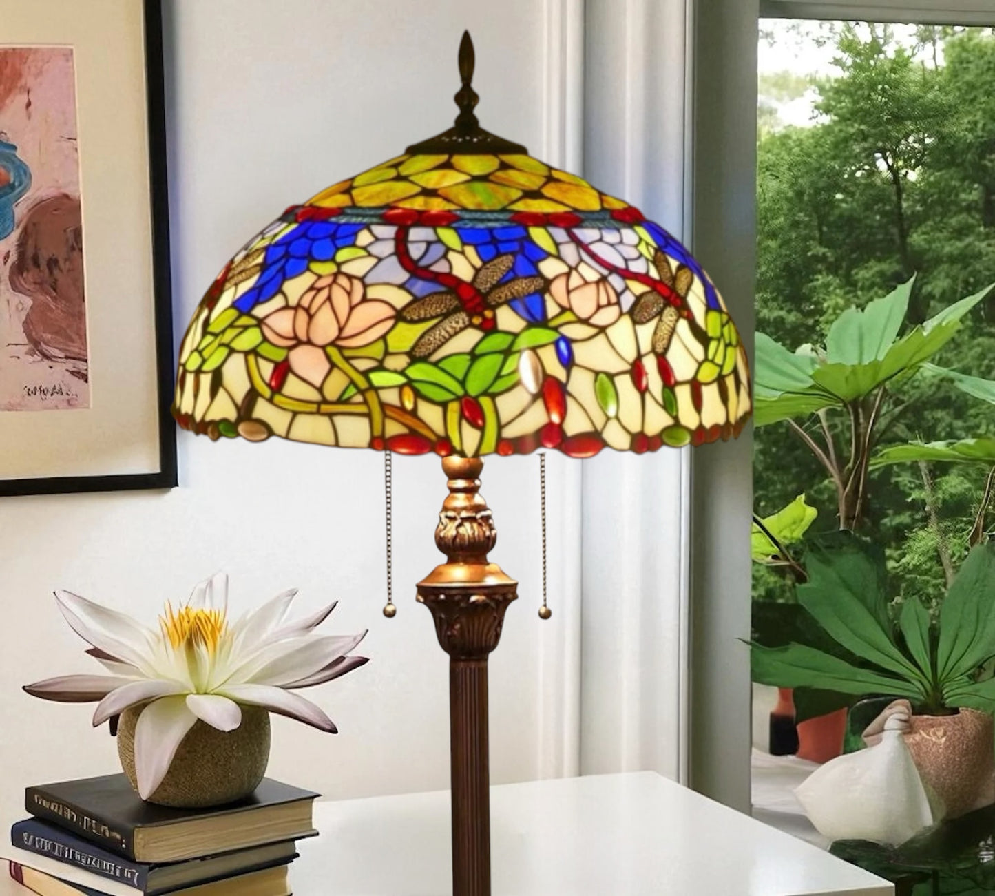 CDH Tiffany Floor Lamp 18" XLARGE 46CM shade (16941FX)
