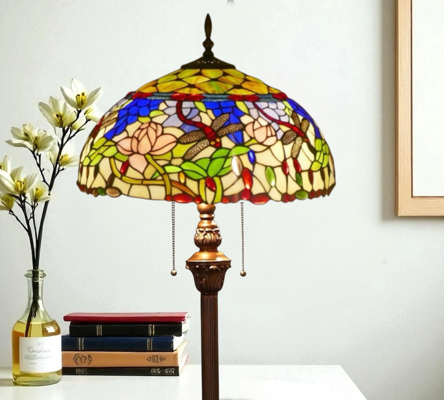 CDH Tiffany Floor Lamp 18" XLARGE 46CM shade (16941FX)
