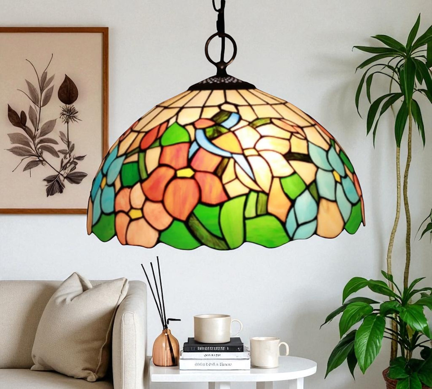CDH 16" Tiffany Pendant Lamp 40cm shade (16027C)